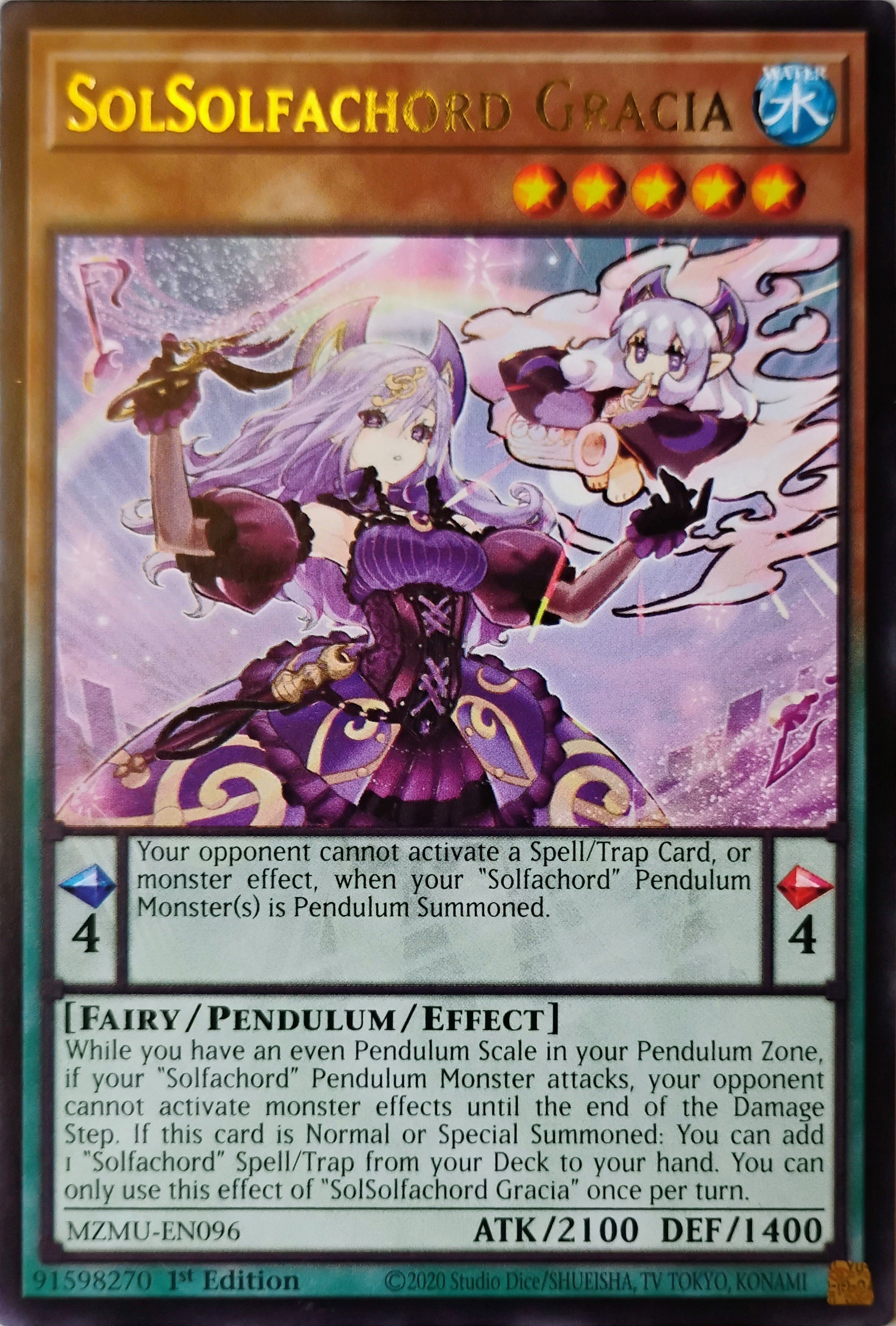 Yugioh! Solsolfachord Gracia Mzmu-en096 Rara