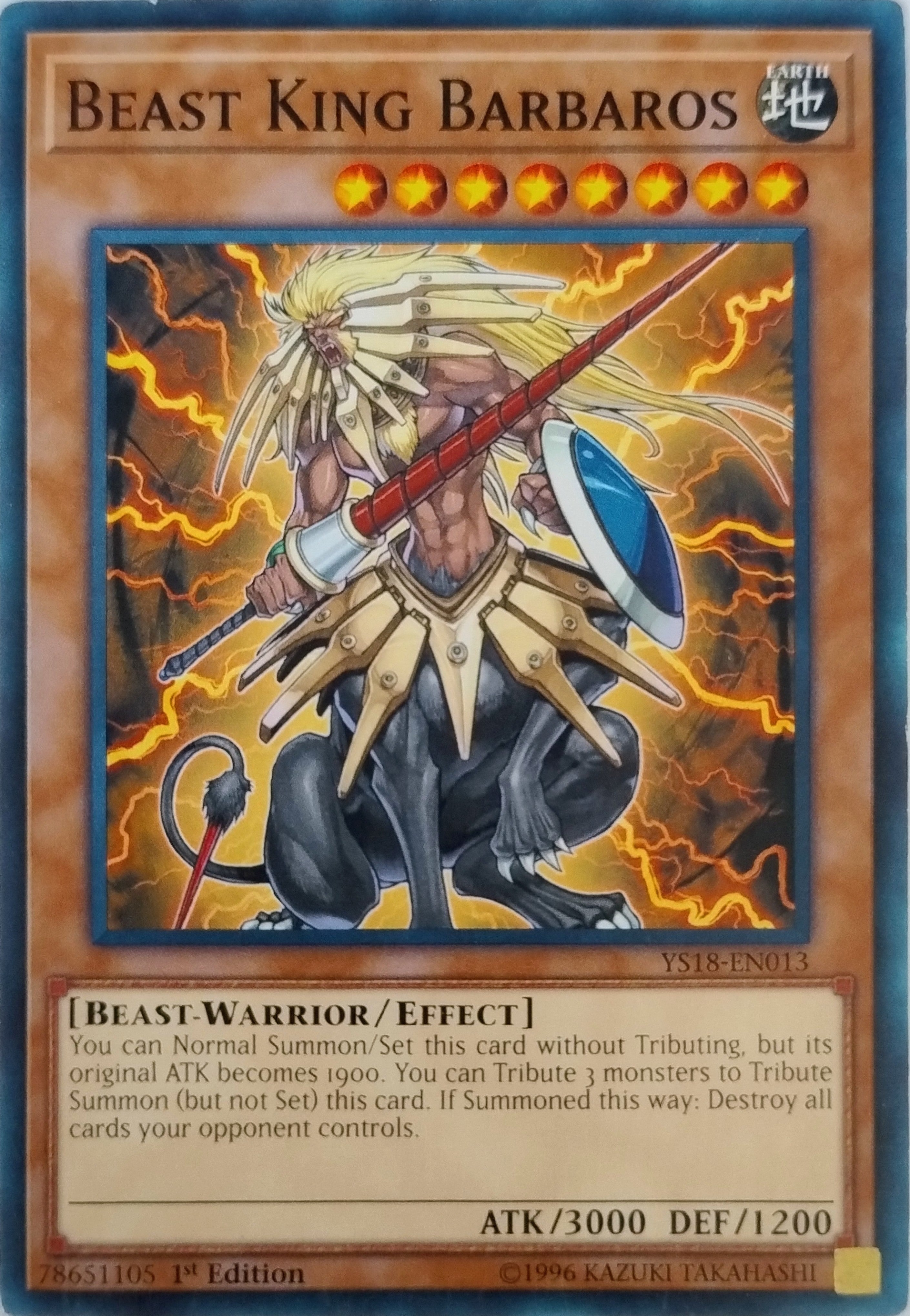 Yugioh! Beast King Barbaros Ys18-en013 1st Edition
