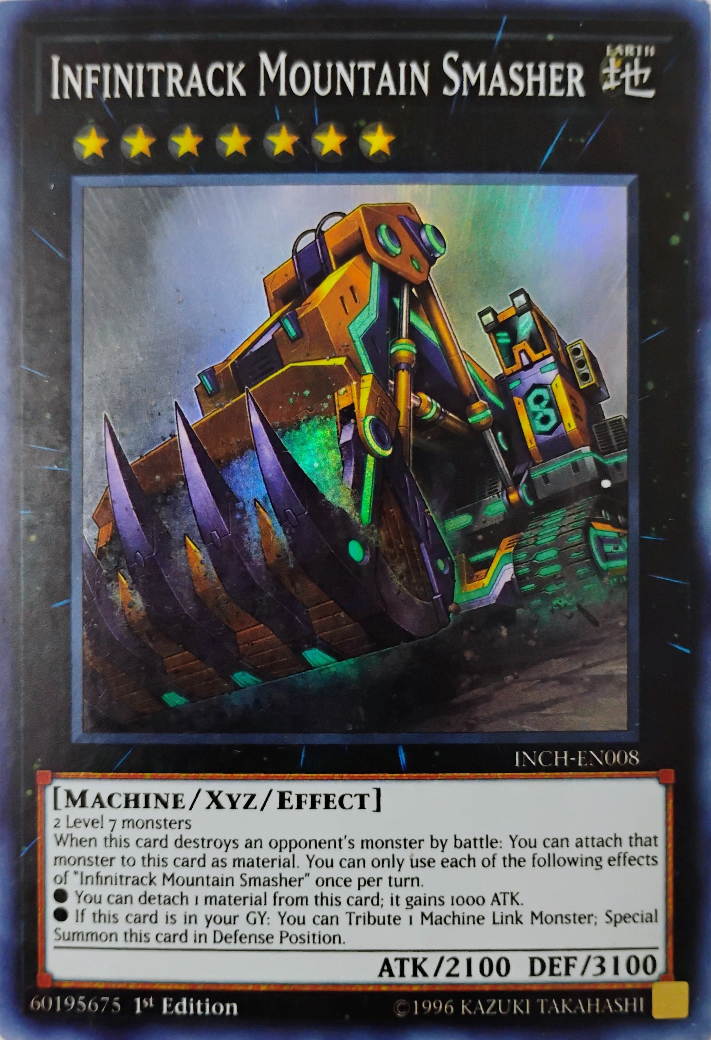 Yugioh! Infinitrack Mountain Smasher Inch-en008 1st edition Super Rare