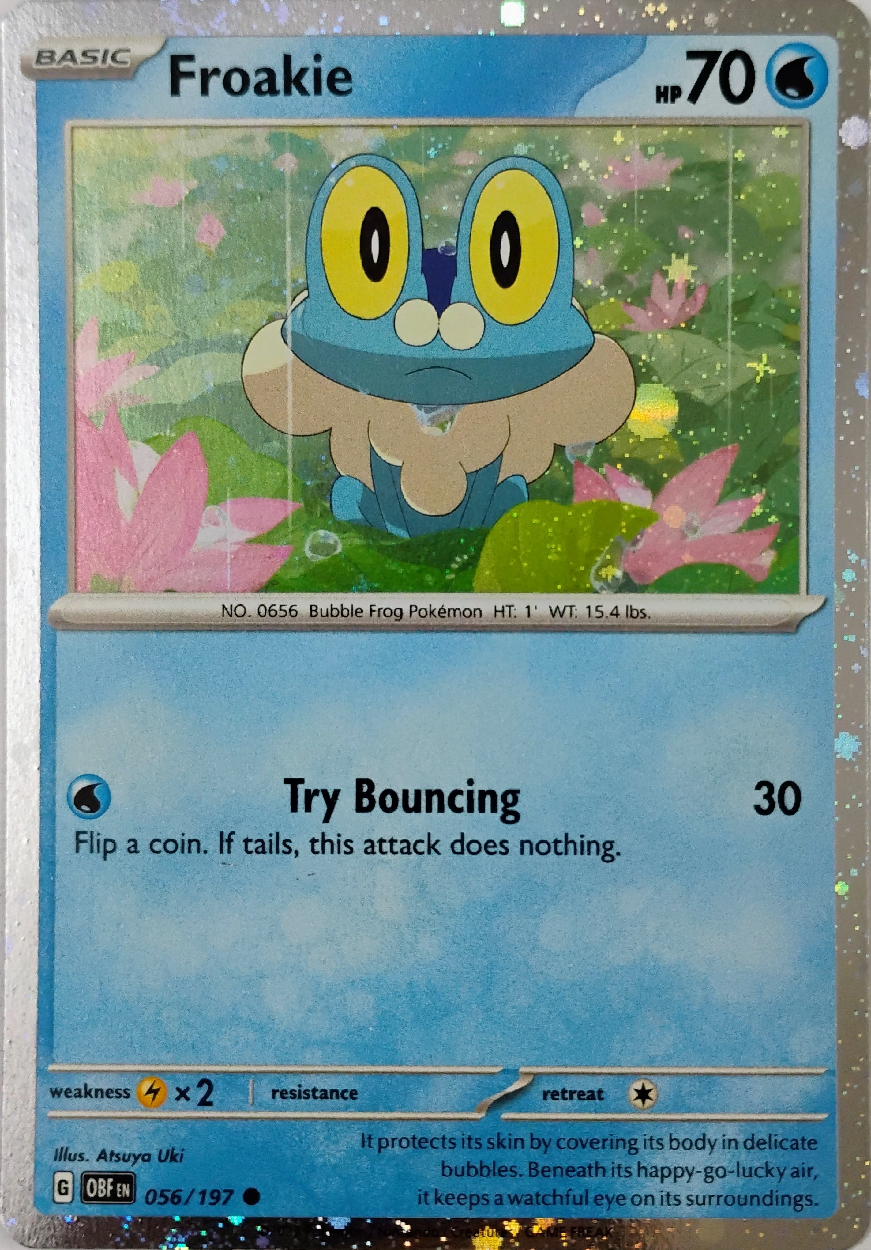 Pokémon tcg Froakie 056/197 Holo Cosmo