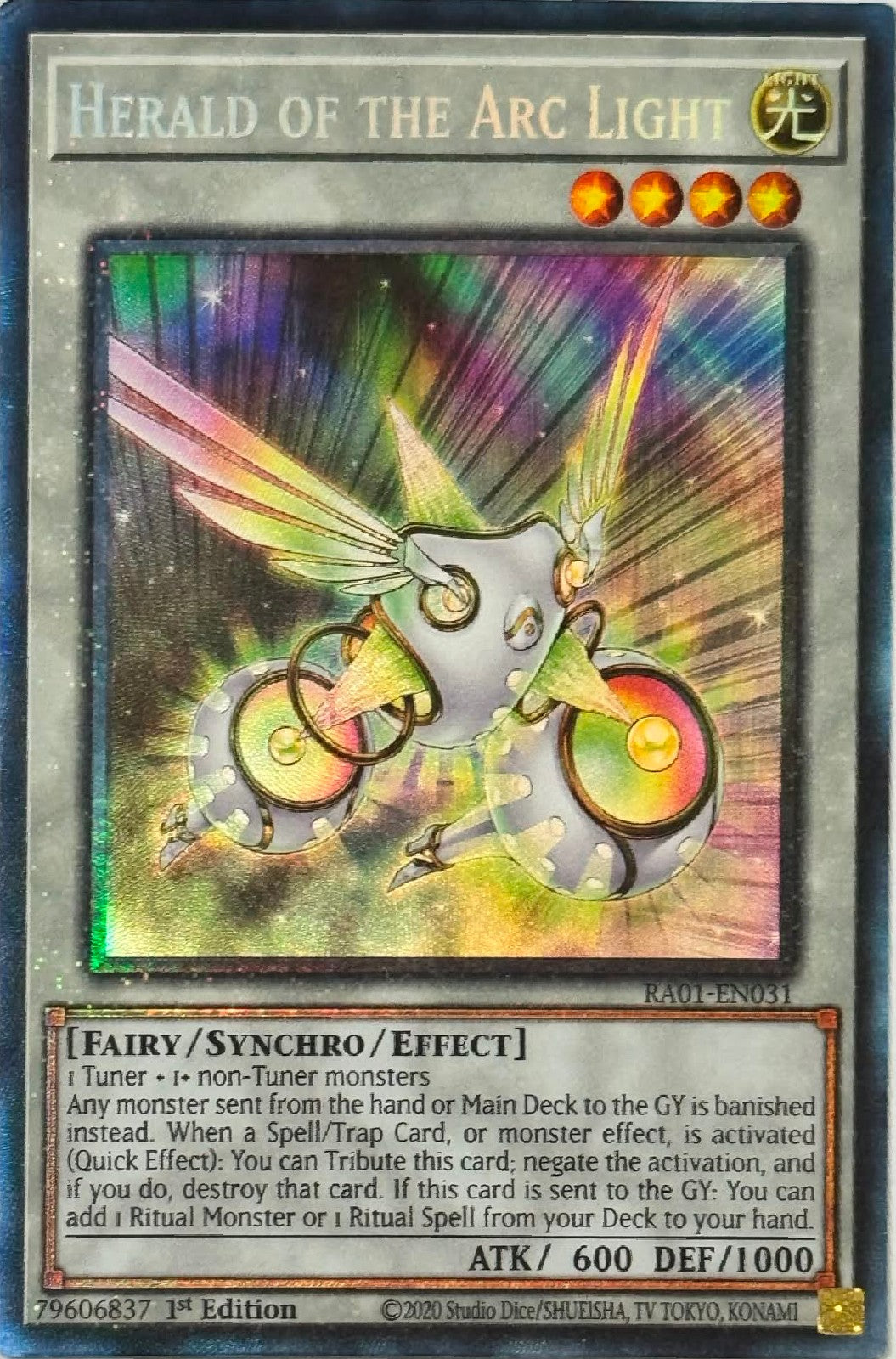 Yugioh! Herald Of The Arc Light RA01-EN031 1st Edition Collector
