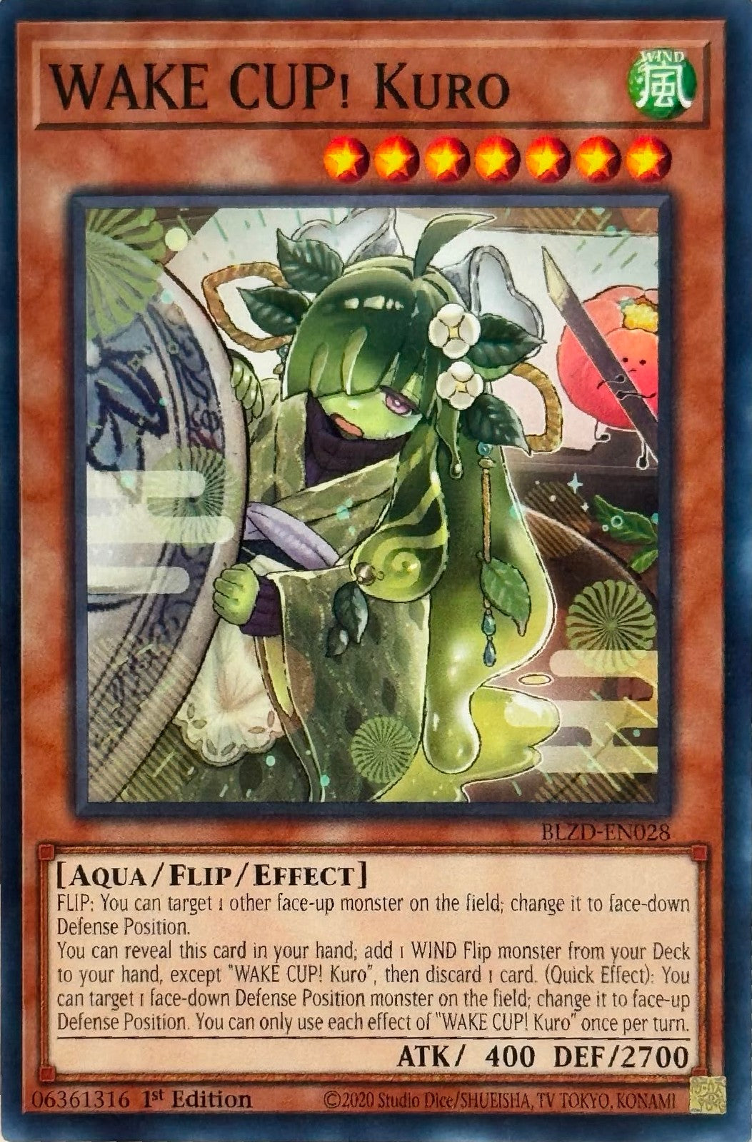 Yugioh! Wake Cup! Kuro BLZD-EN028 1st Edition