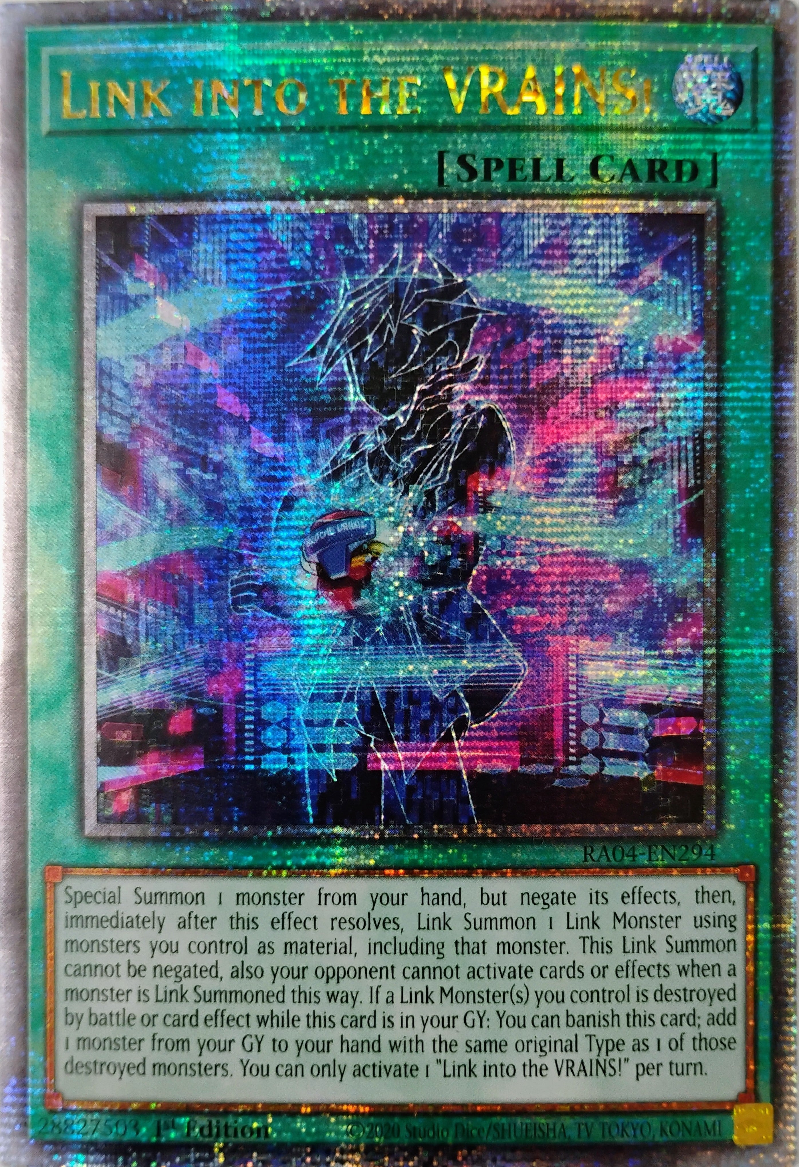 Yugioh! Link Into The Vrains! Ra04-en294 Quarter Century