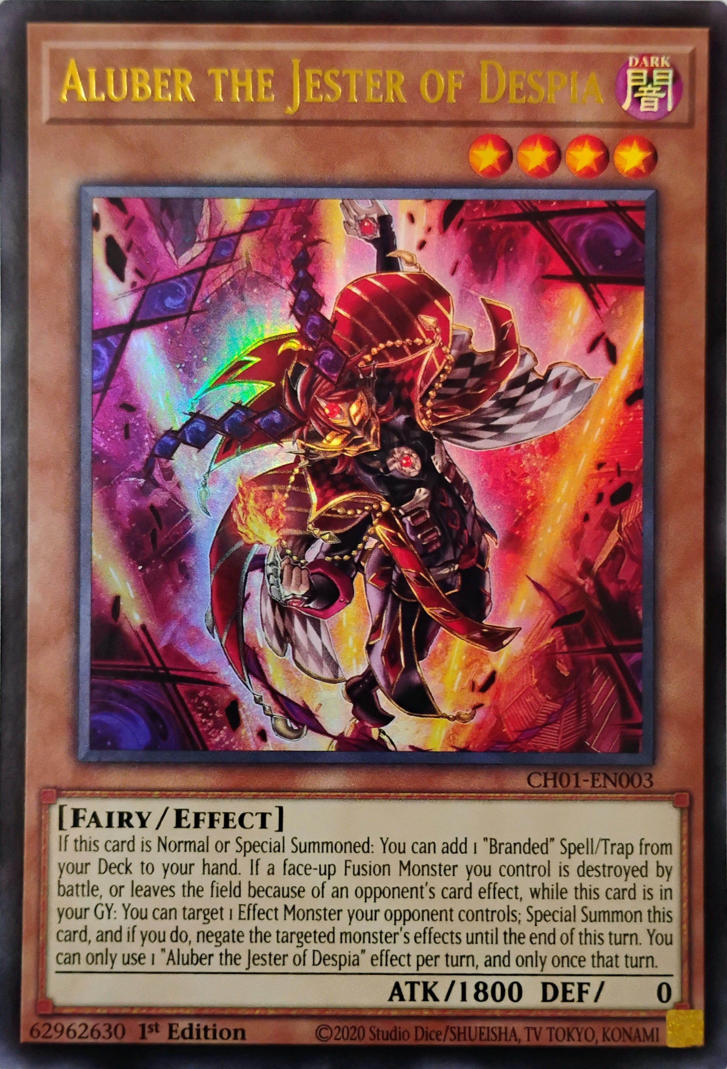 Yugioh! Aluber The Jester Of Despia Ch01-en003 Ultra Rare