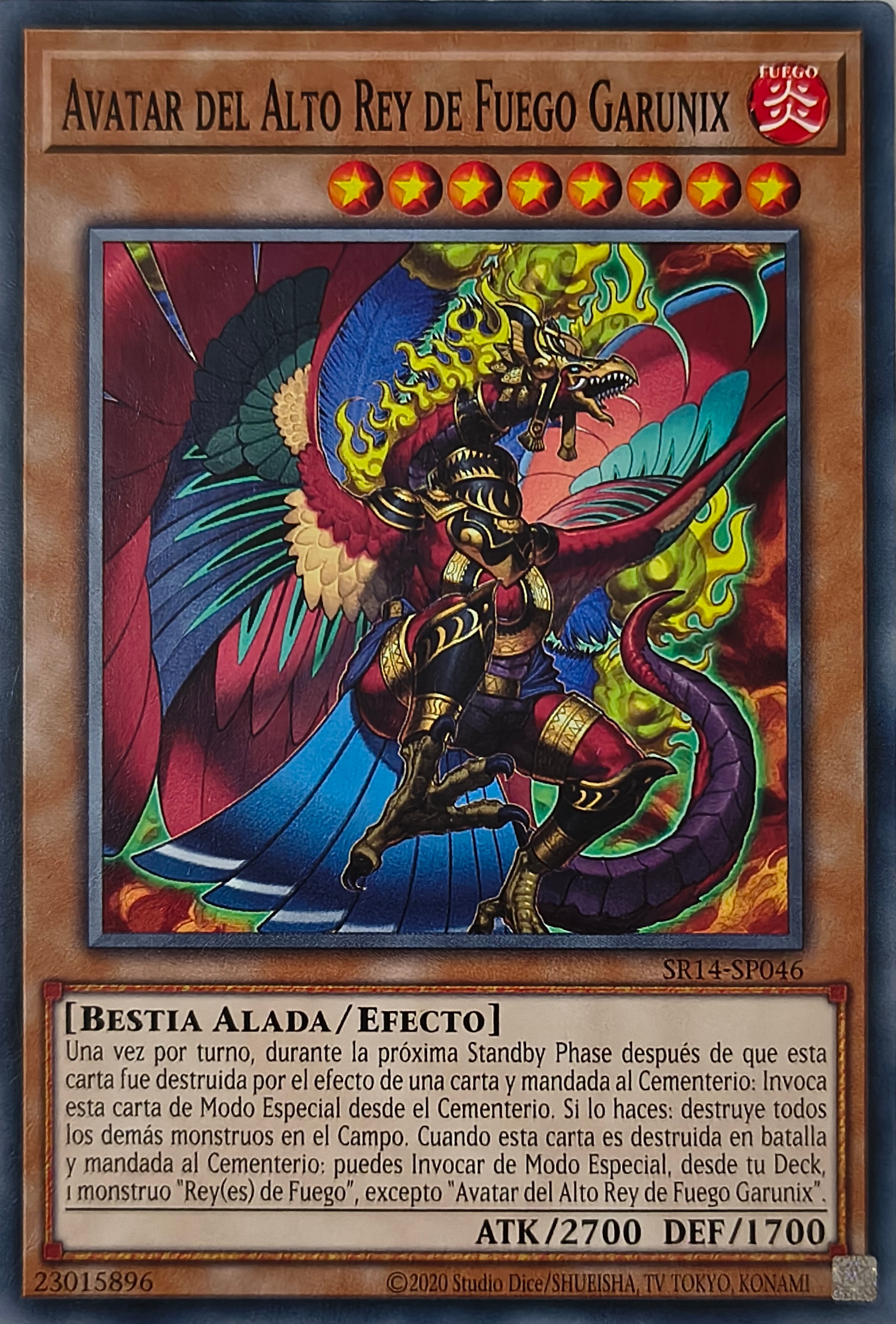 Yugioh! Avatar Del Alto Rey De Fuego Garunix Sr14-Sp046