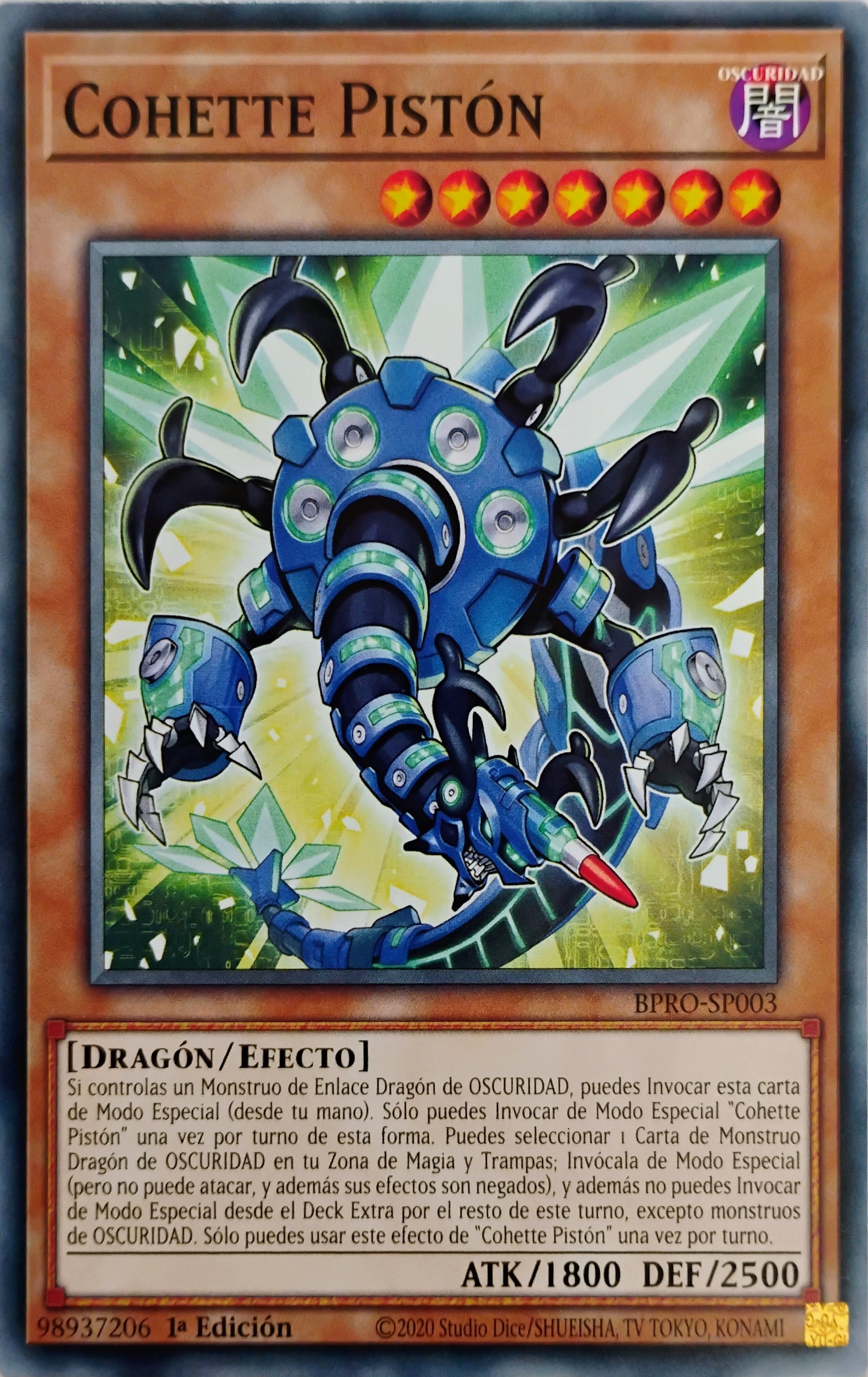 Yugioh! Cohette Piston Bpro-sp003 Común