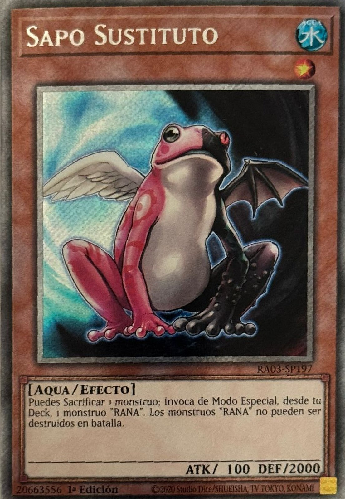 Yugioh! Sapo Sustituto RA03-SP197 1ª Edición Platinum Secret Rare