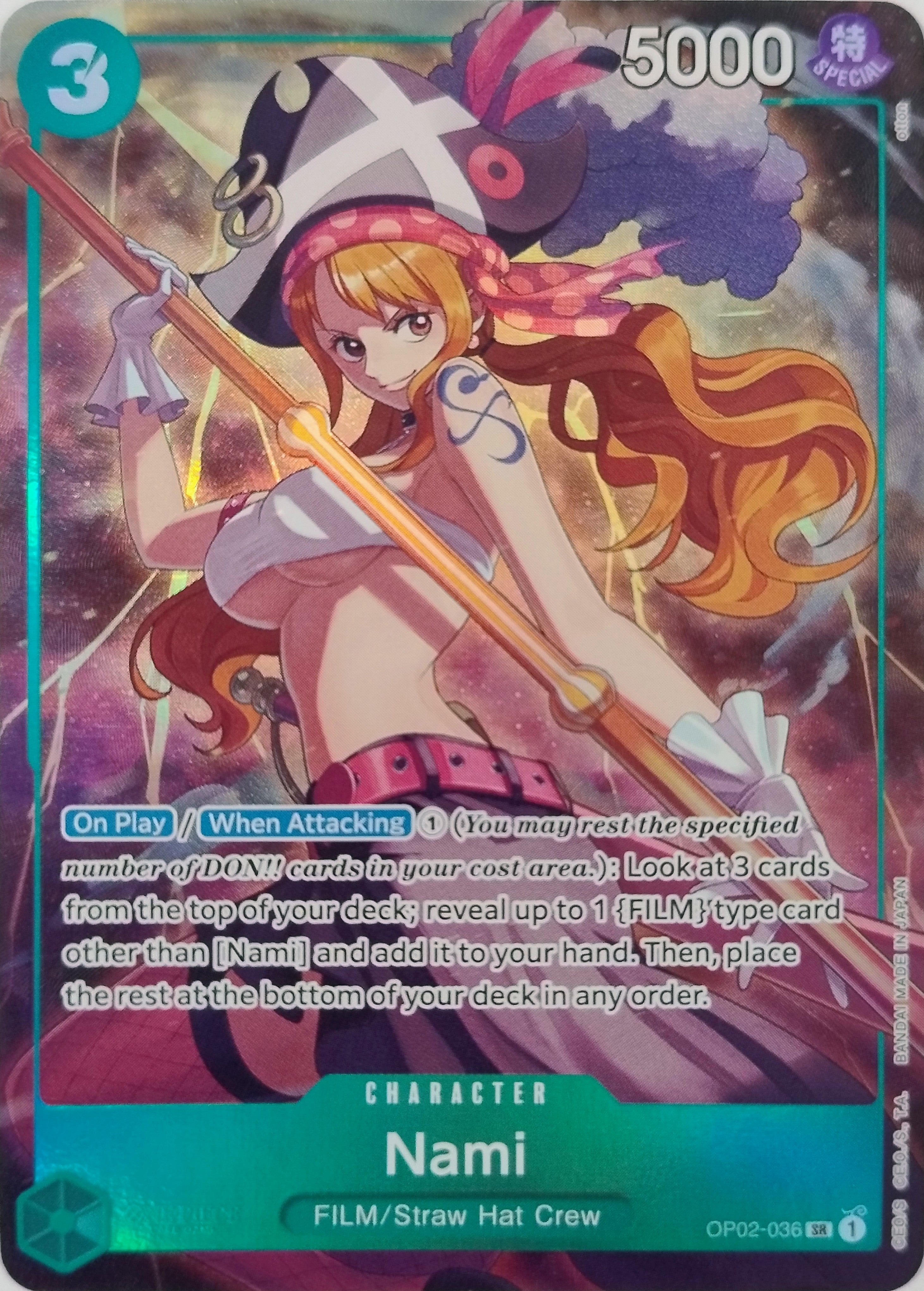 One Piece Tcg Nami Op02-036 Foil