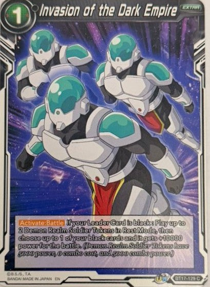 Dragon Ball Tcg Invasión Of The Dark Empire Bt17-129