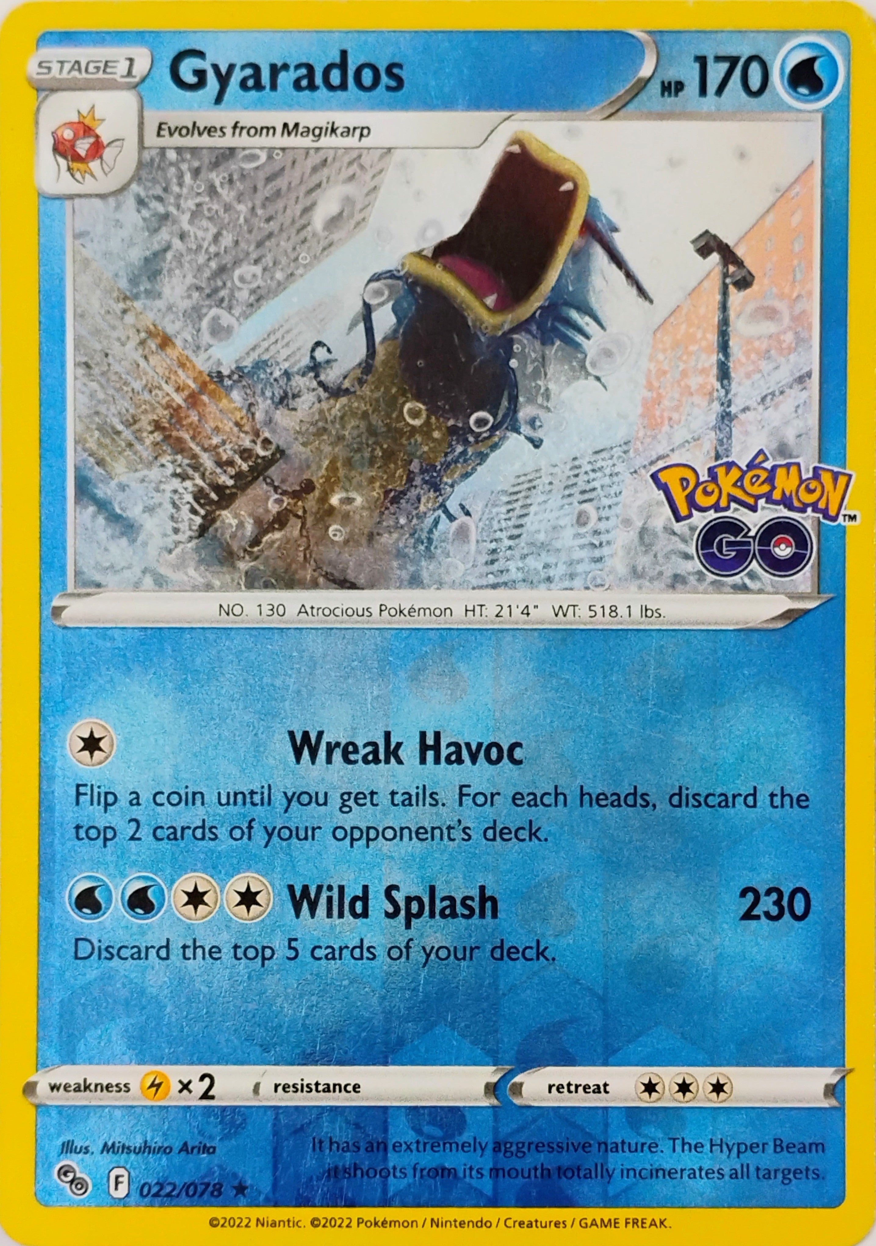 Pokémon tcg Gyarados 022/078 Reverse (Pokémon go)