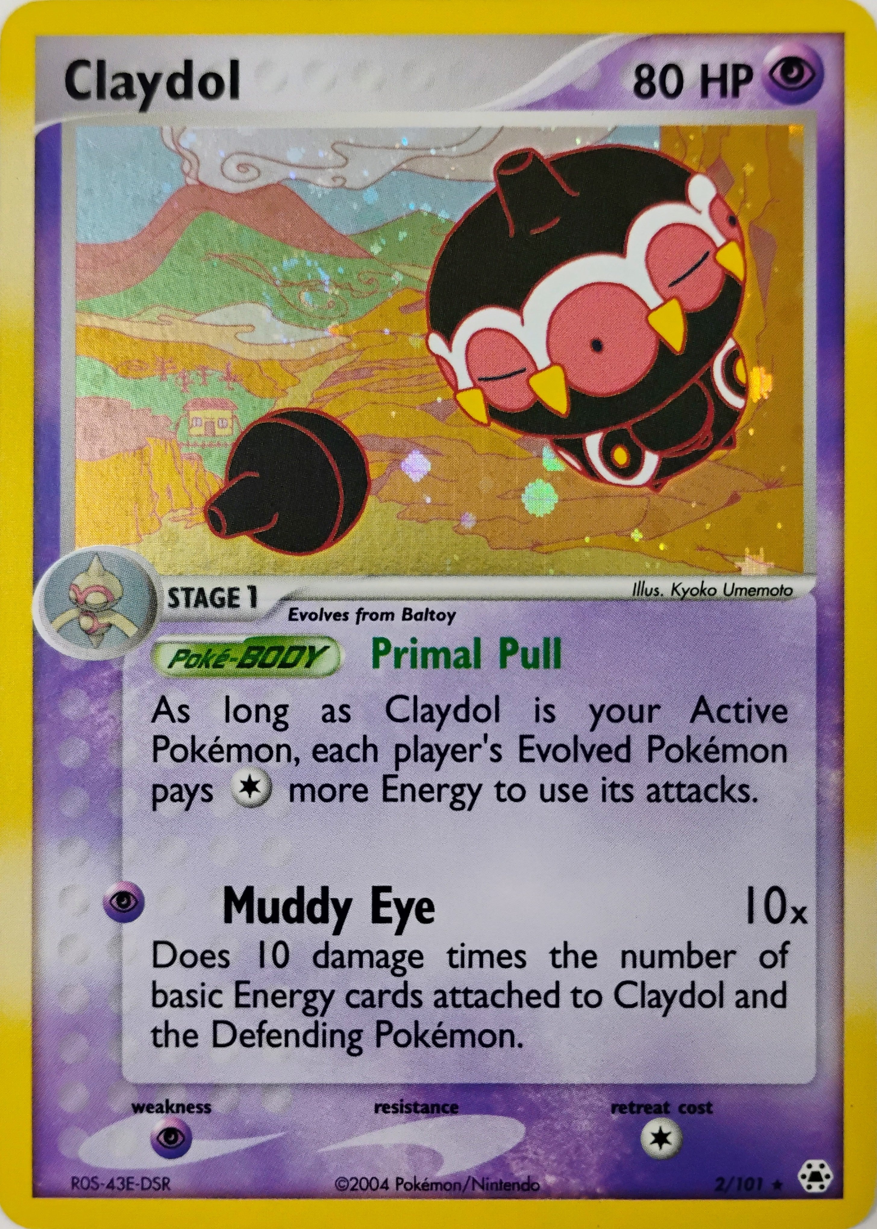 Pokémon tcg Claydol 2/101 Holo