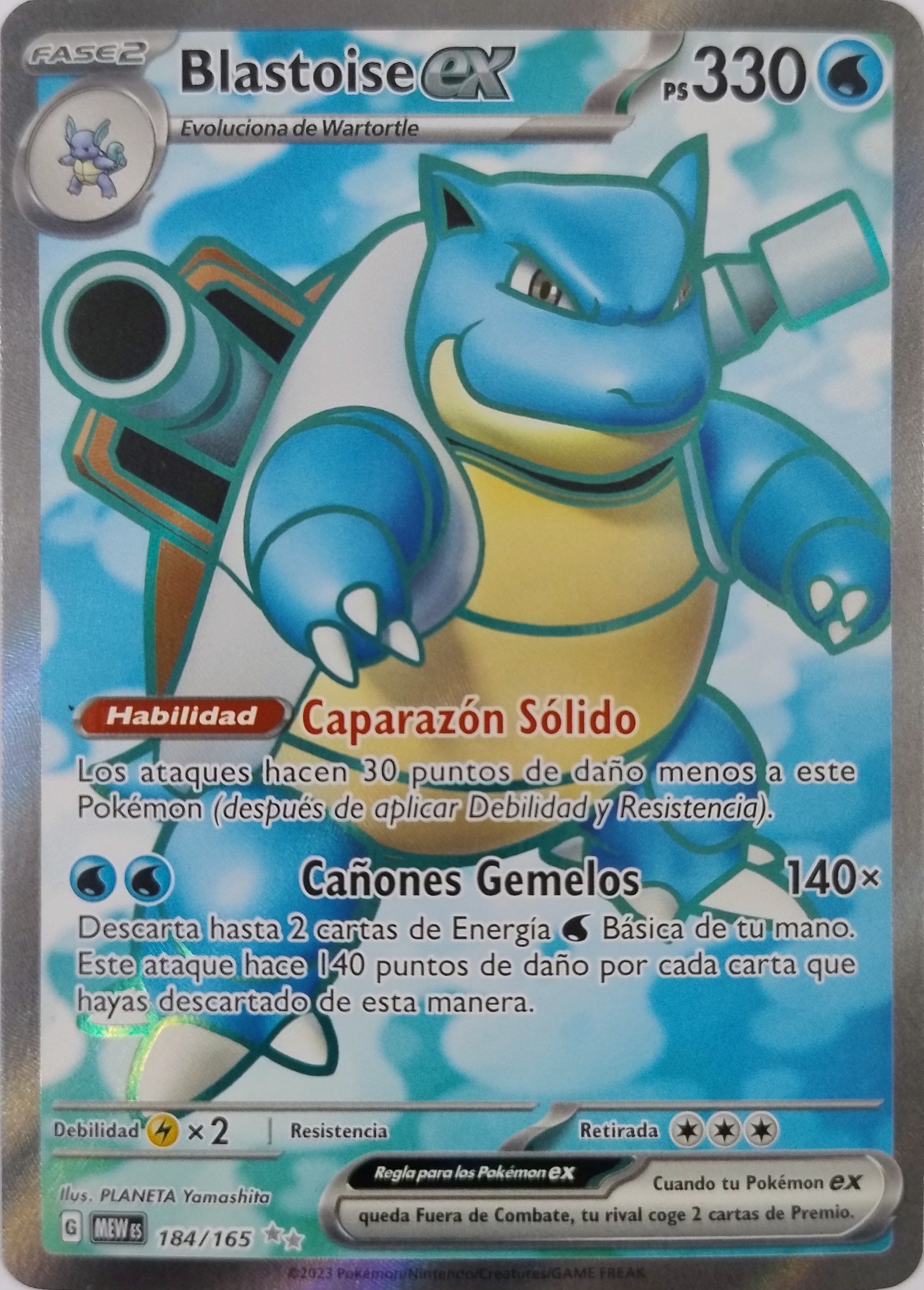 Pokémon Tcg Blastoise Ex 184/165 (Español)