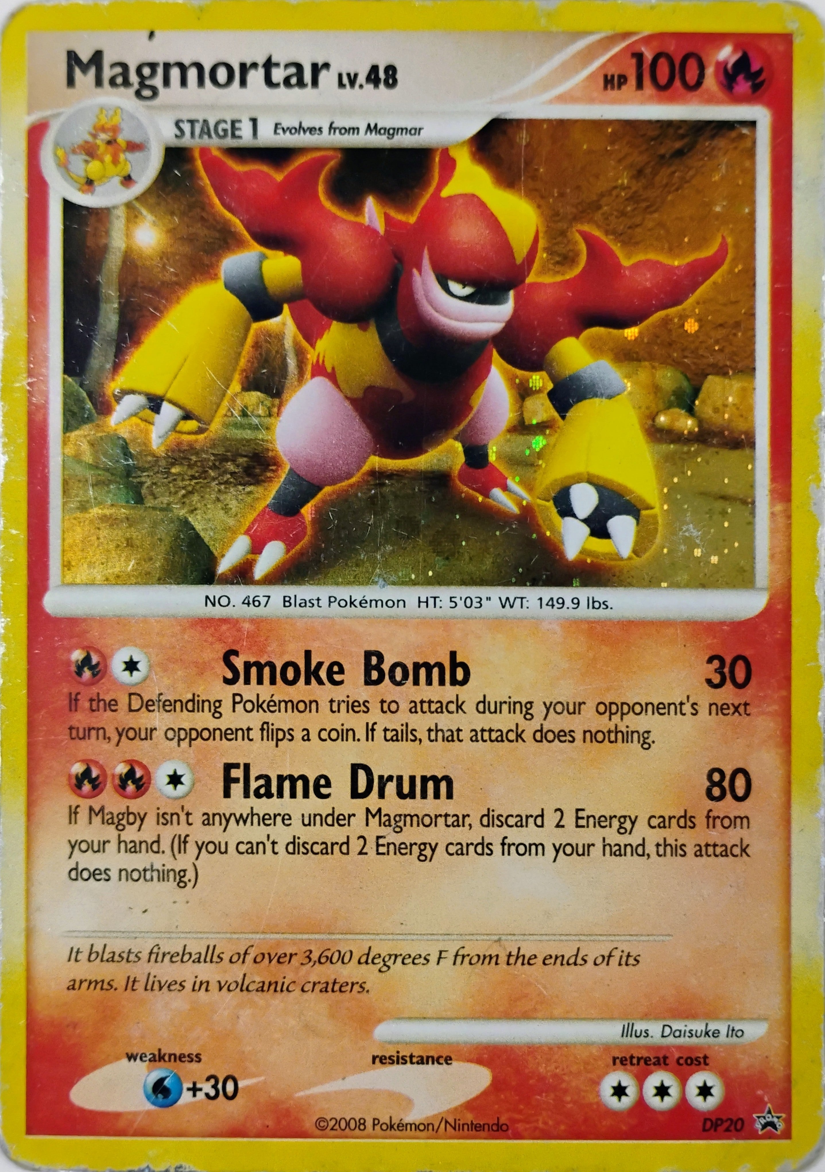Pokémon tcg Magmortar Lv.48 Dp20 Holo