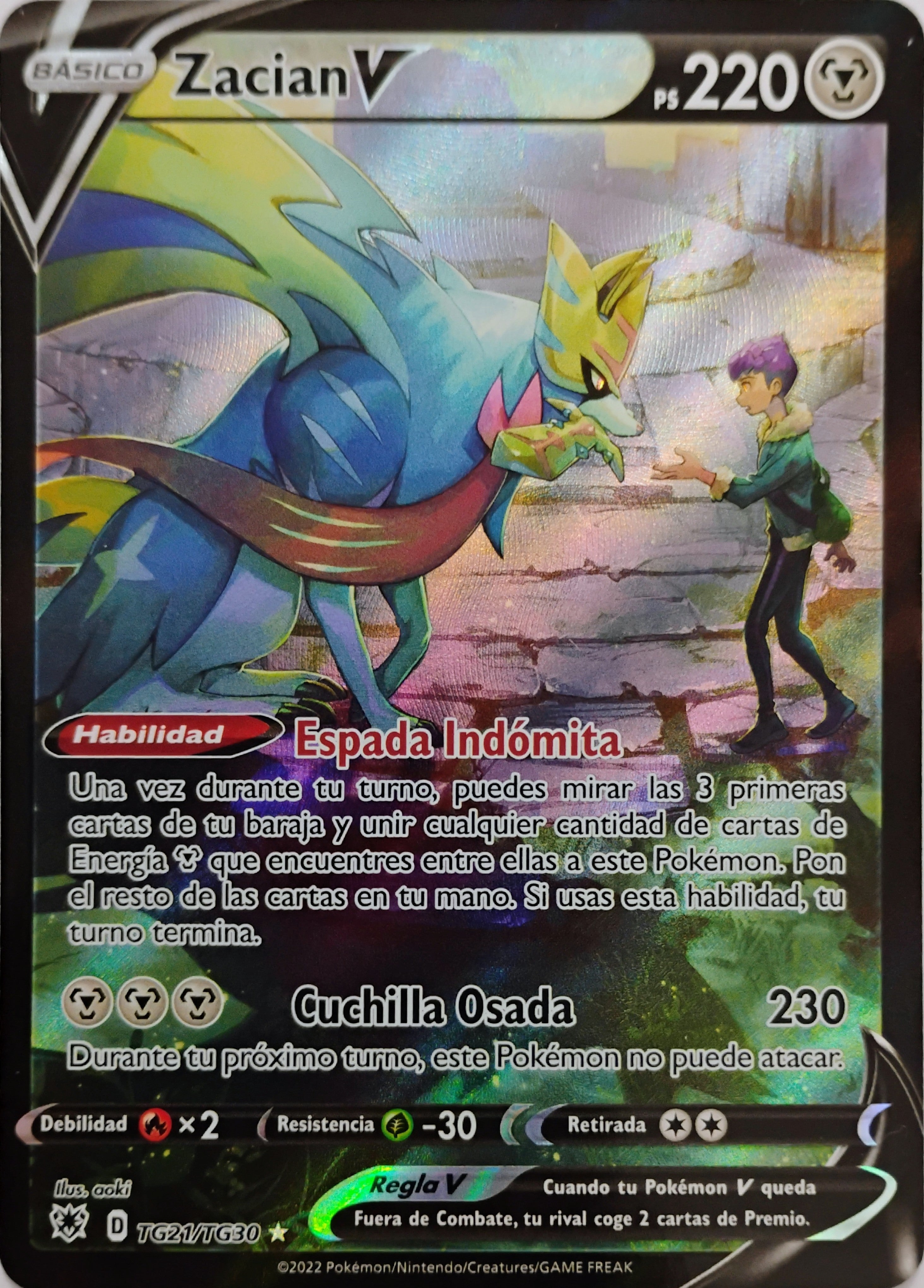 Pokémon tcg Zacian V Tg24/Tg30 (Español)