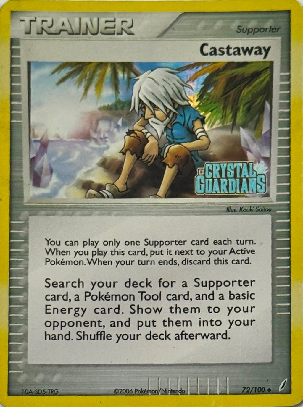 Pokémon Tcg Castaway 72/100 Holo (Ex Crystal Guardians) DMG