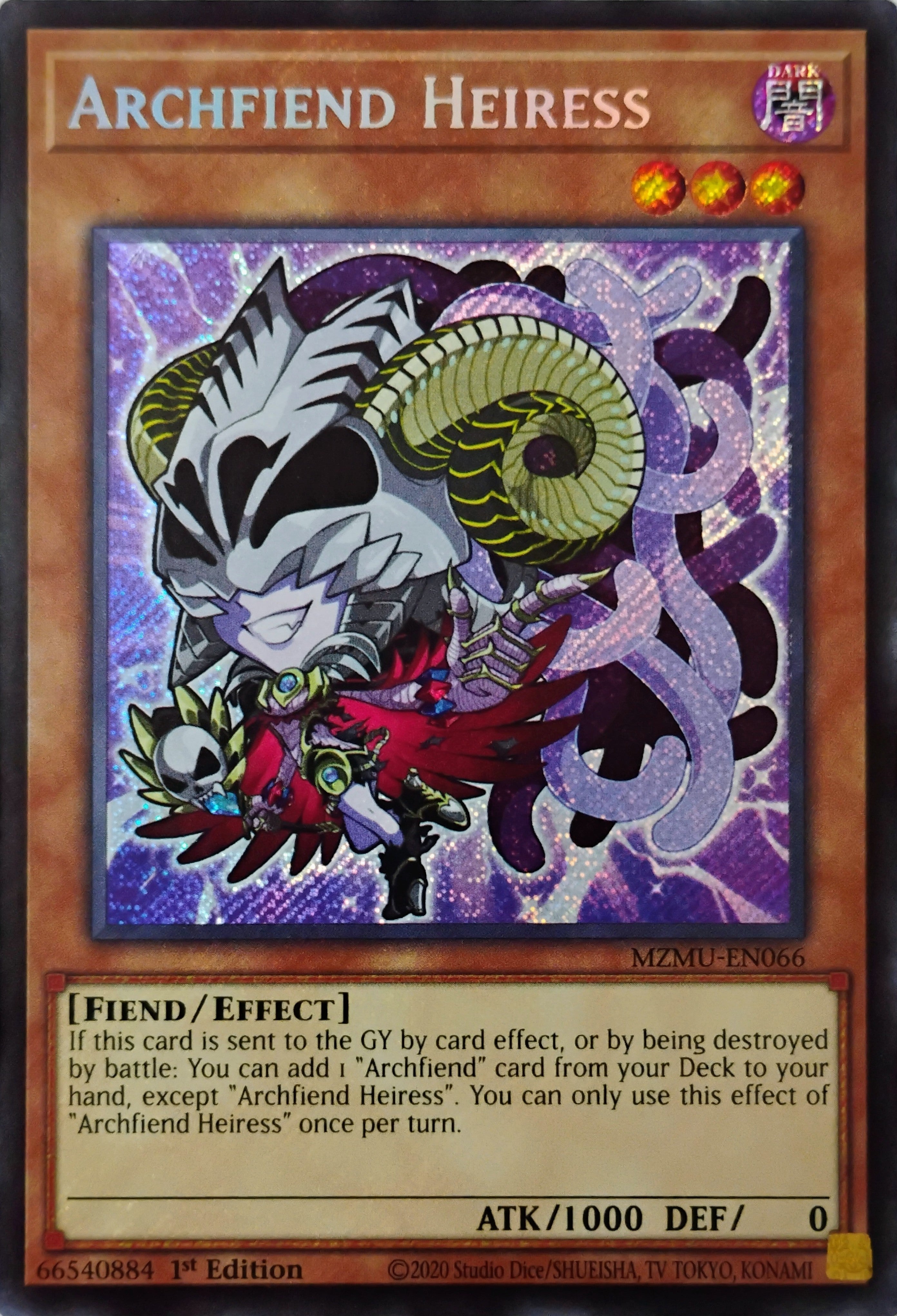 Yugioh! Archfiend Heiress Mzmu-en066 Secreta