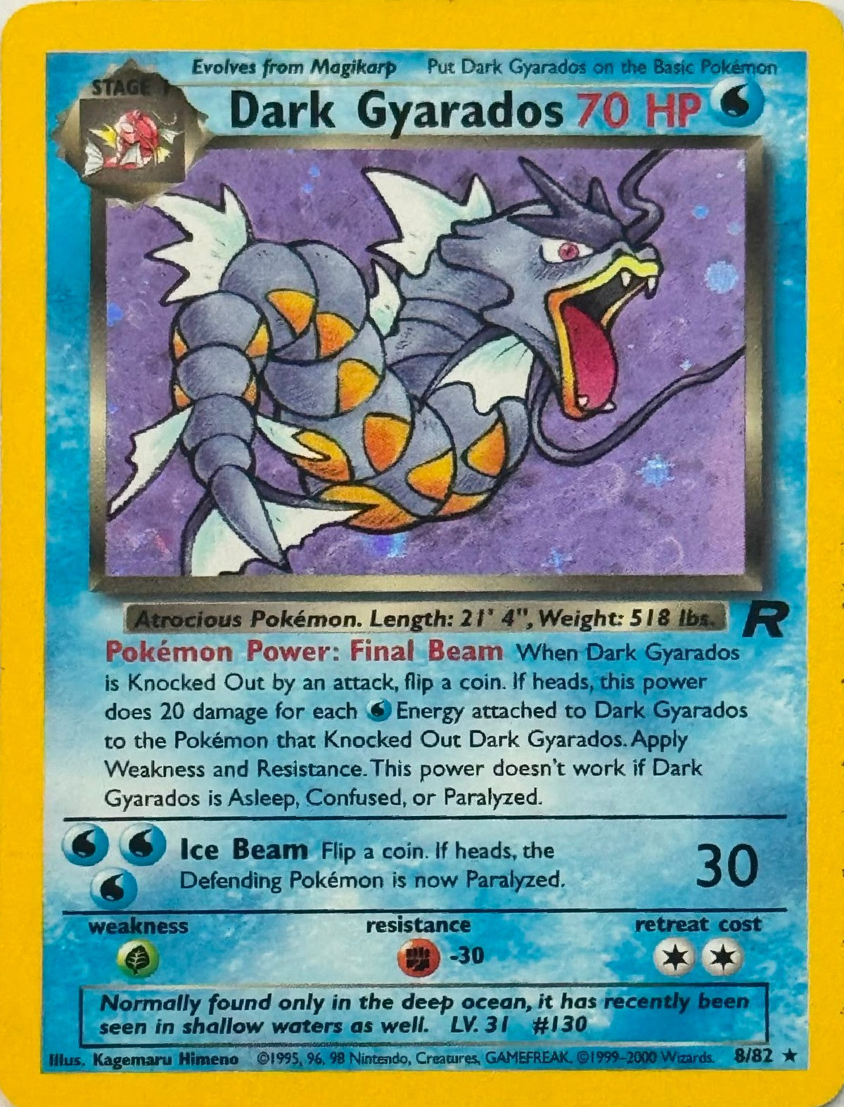 Pokémon Tcg Dark Gyarados 8/82 Holo