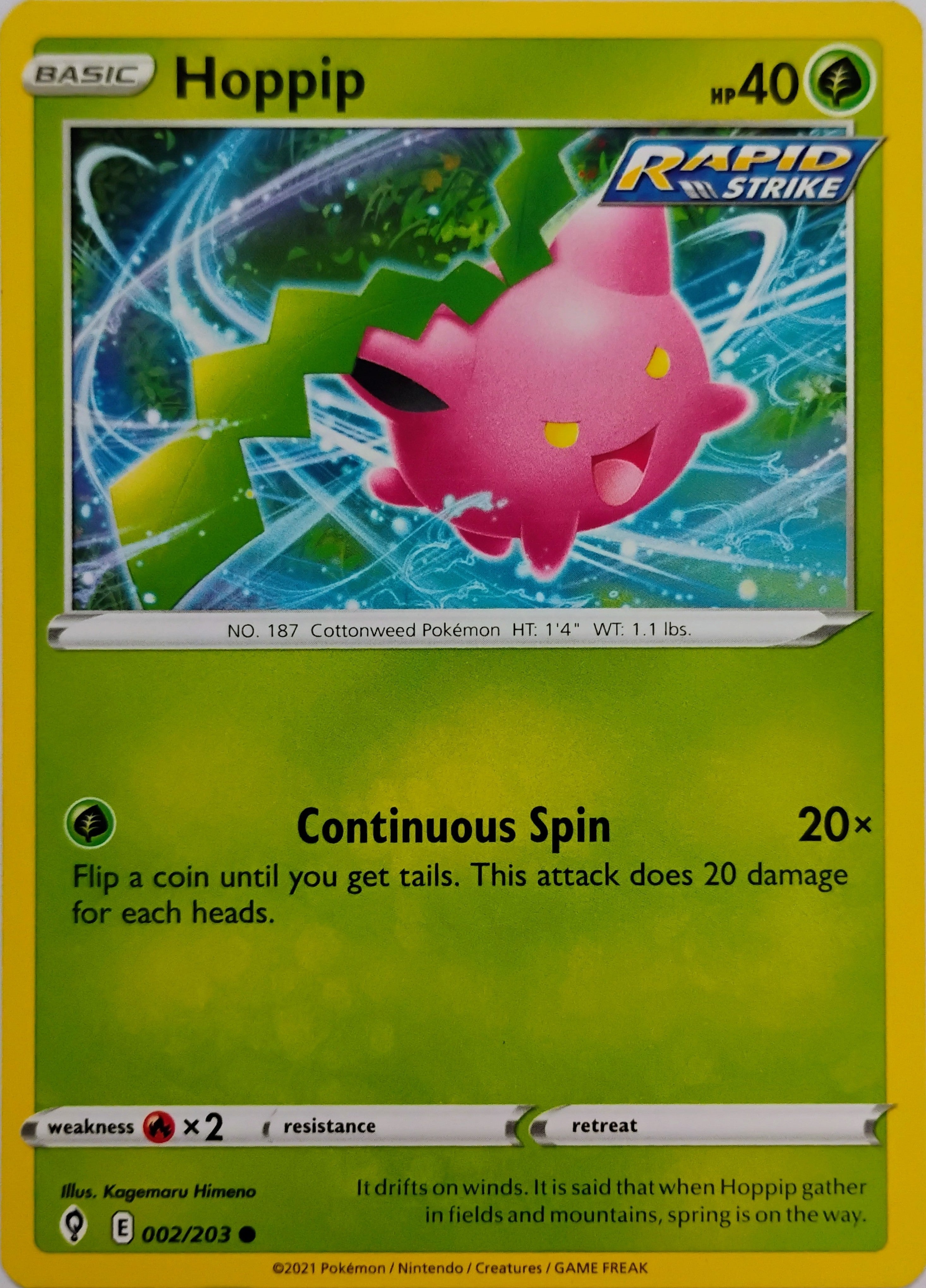 Pokémon tcg Hoppip 002/203