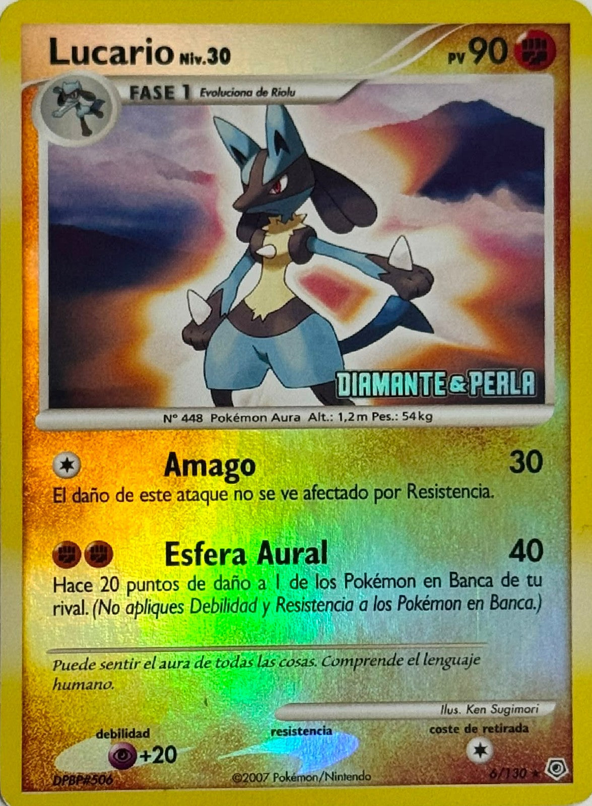 Pokémon Tcg Lucario Niv.30 6/130 Reverse (Diamante y Perla) (Español)