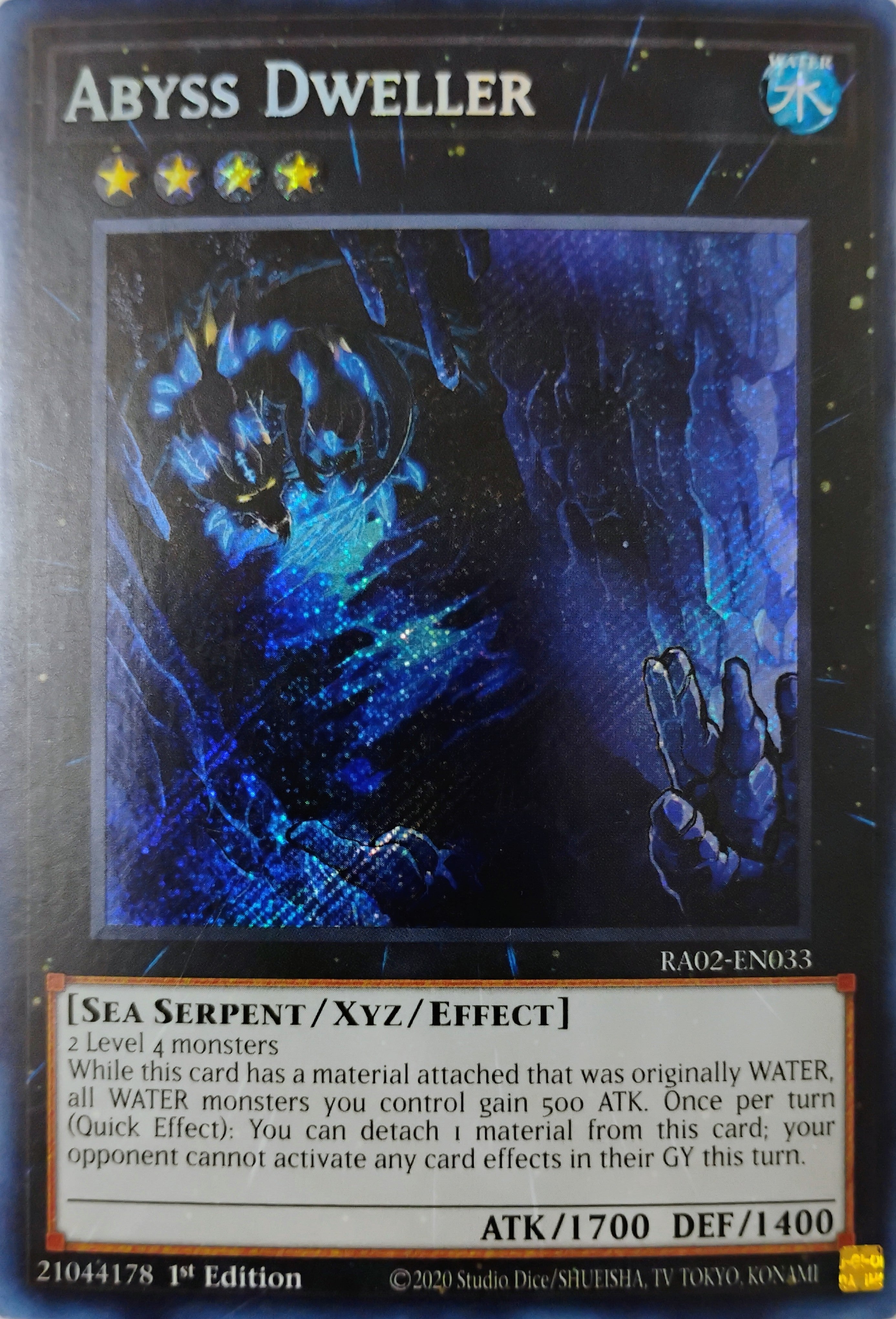 Yugioh! Abyss Dweller Ra02-en033 1st edition Secreta