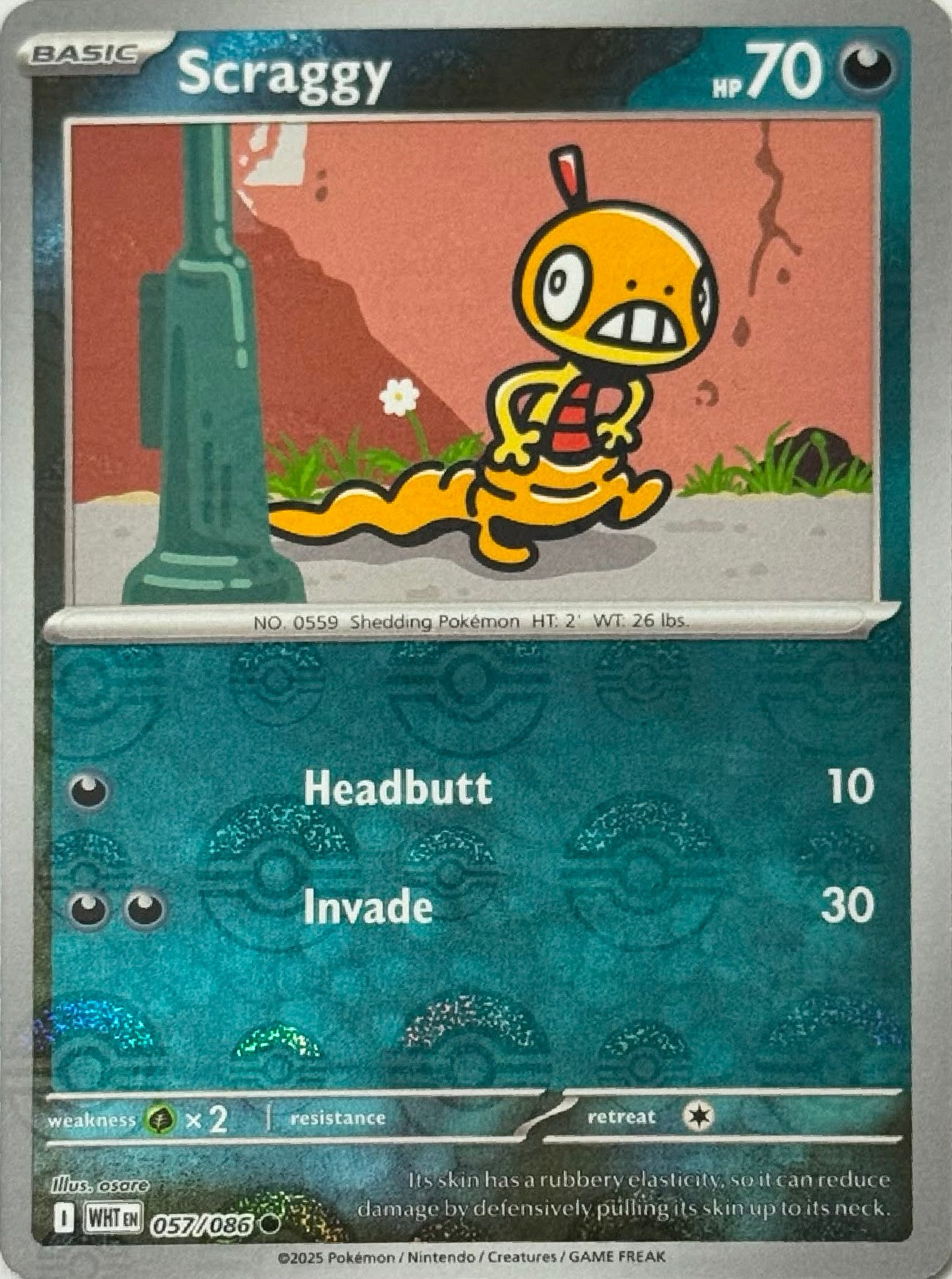 Pokémon Tcg Scraggy 057/086 (Poke Ball)