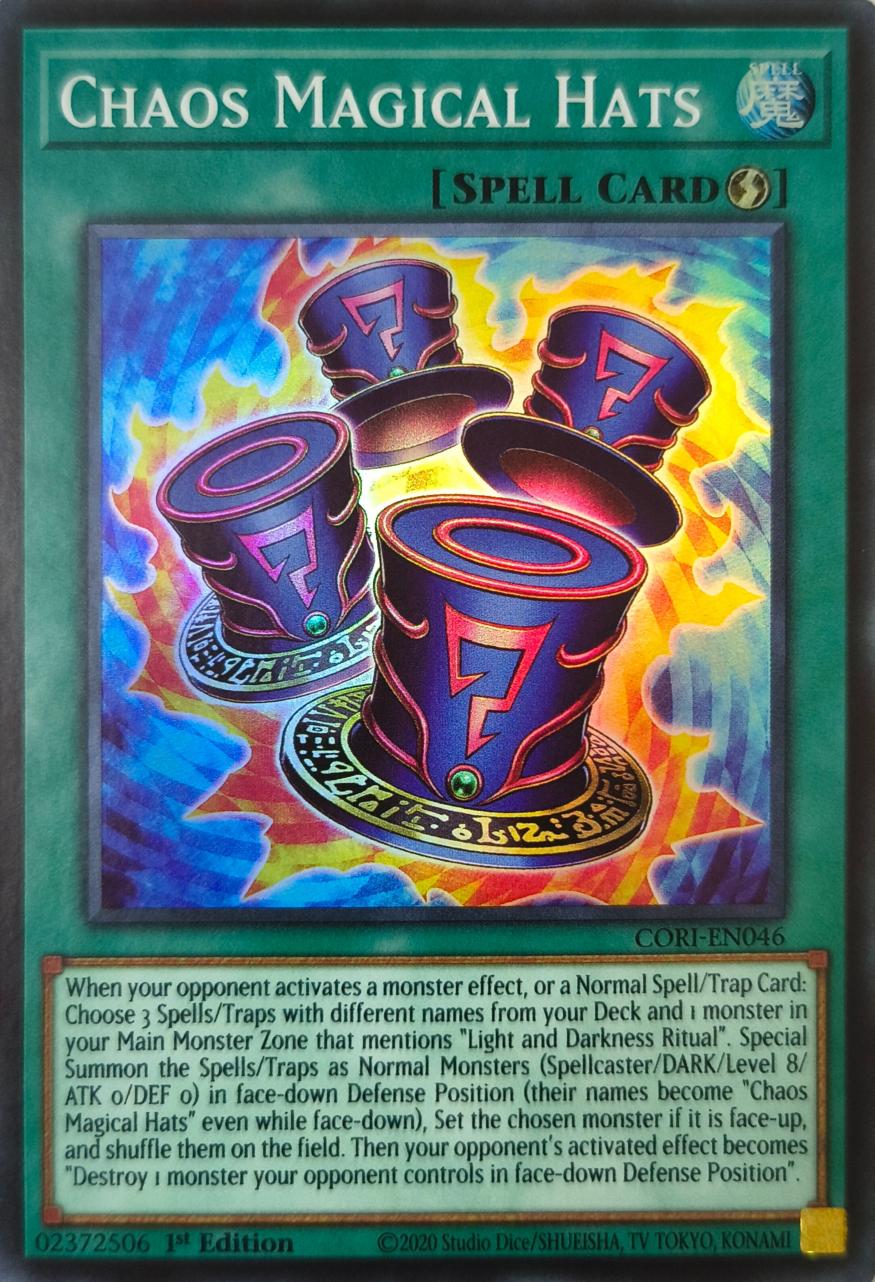 Yugioh! Chaos Magical Hats Cori-en046 1st edition Super Rare