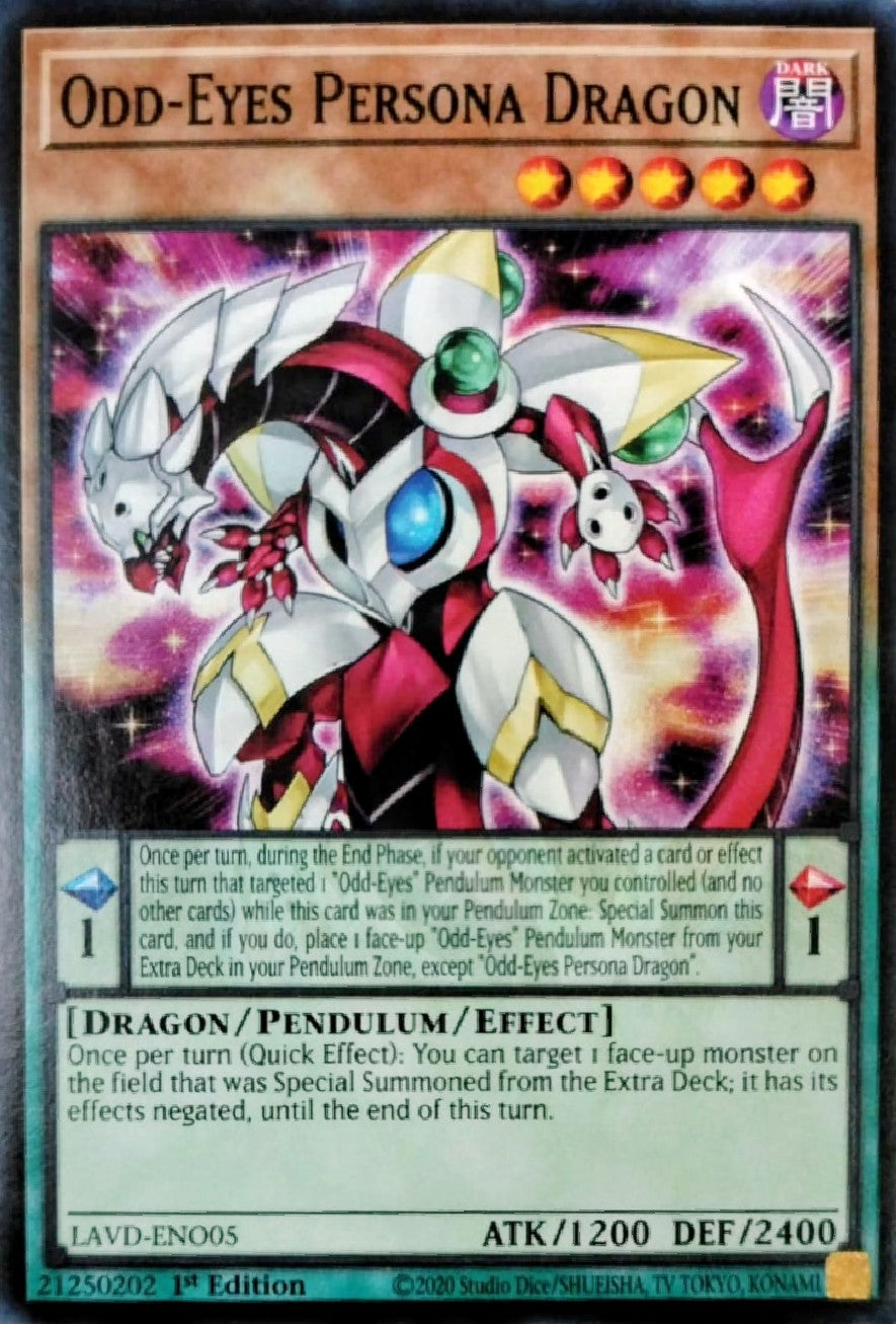 Yugioh! Odd-Eyes Persona Dragon LAVD-ENO05 1st Edition