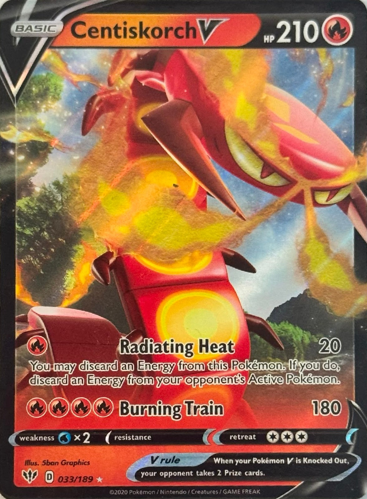 Pokémon Tcg Centiskorch V 033/189