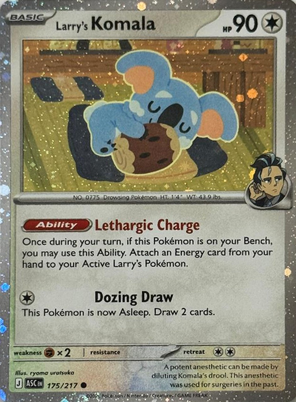 Pokémon Tcg Larry's Komala 175/217 Holo Cosmo