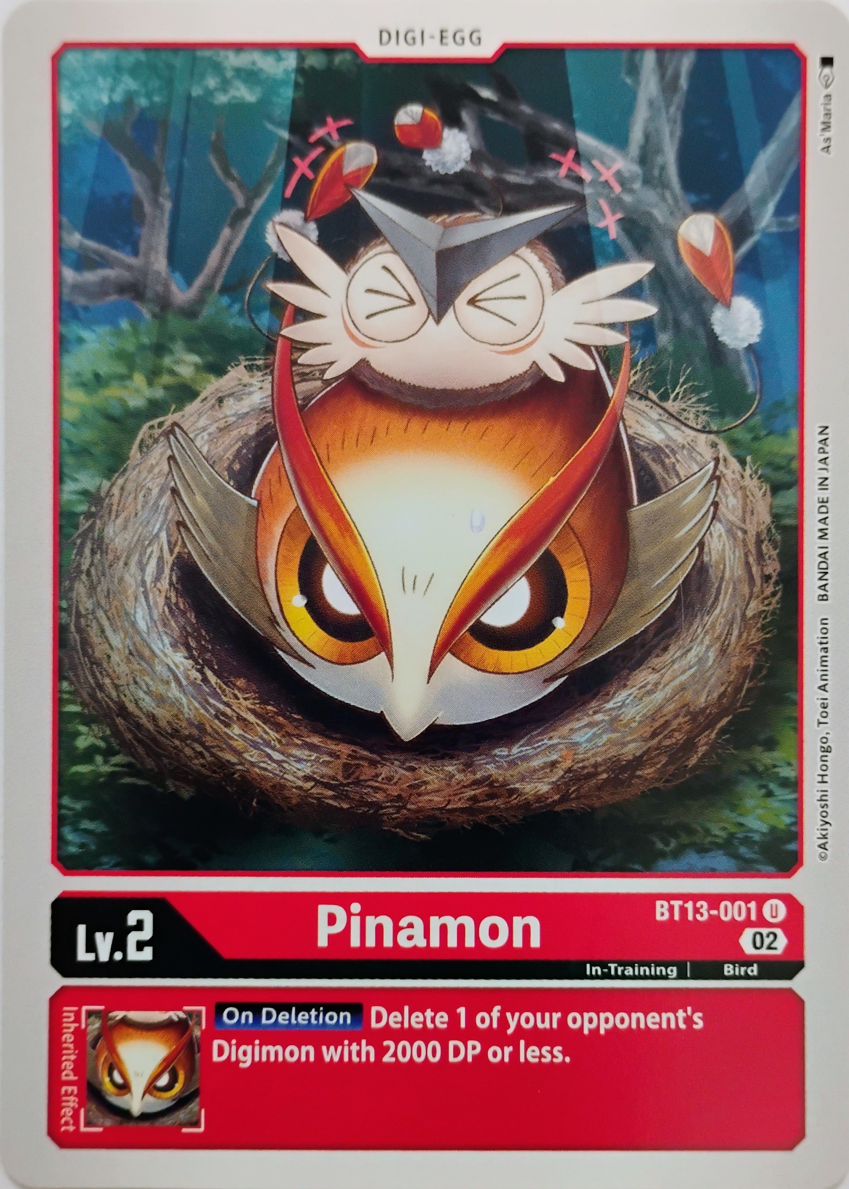 Digimon tcg Pinamon Bt13-001