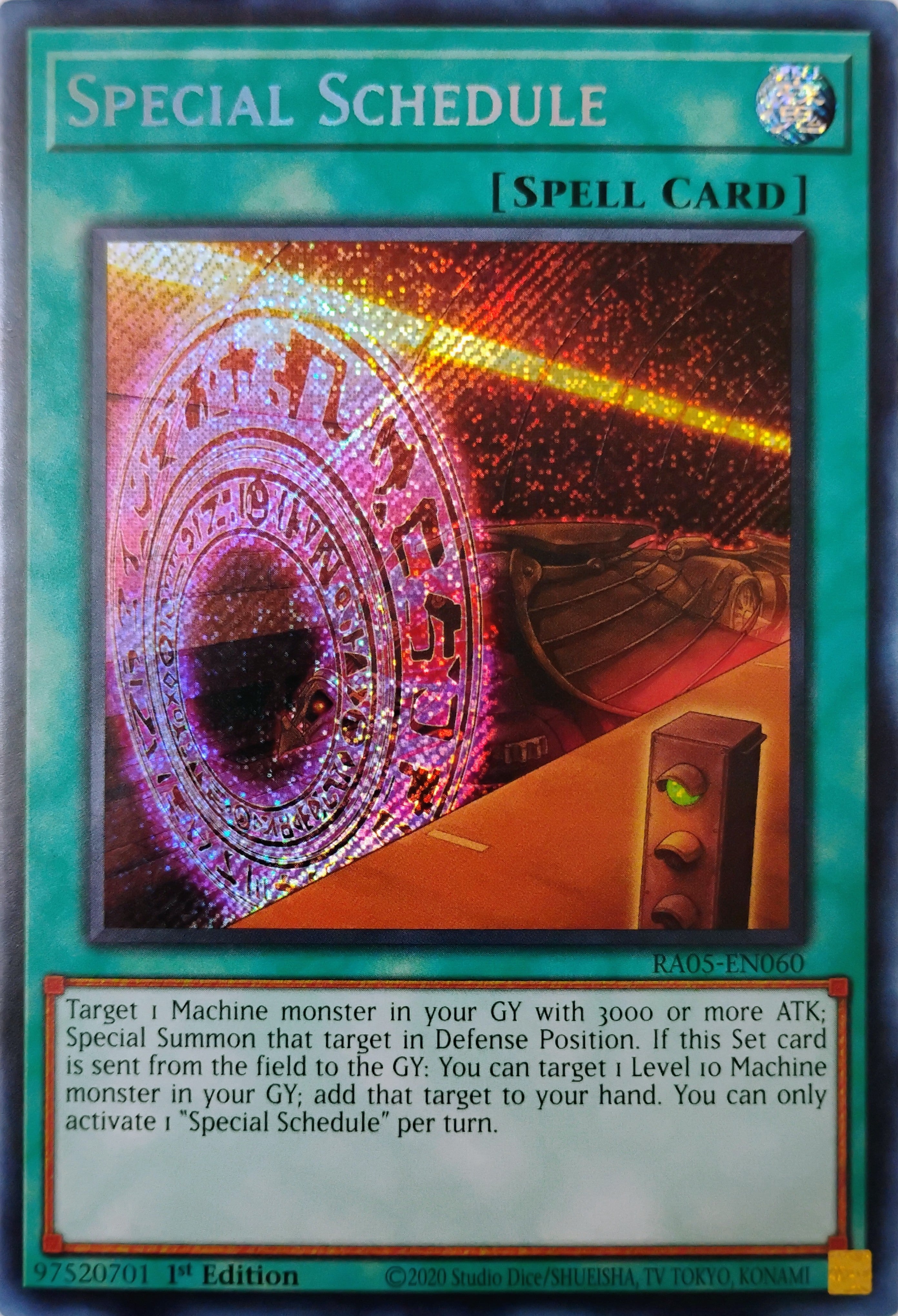 Yugioh! Special Schedule Ra05-en060 1st edition Secreta