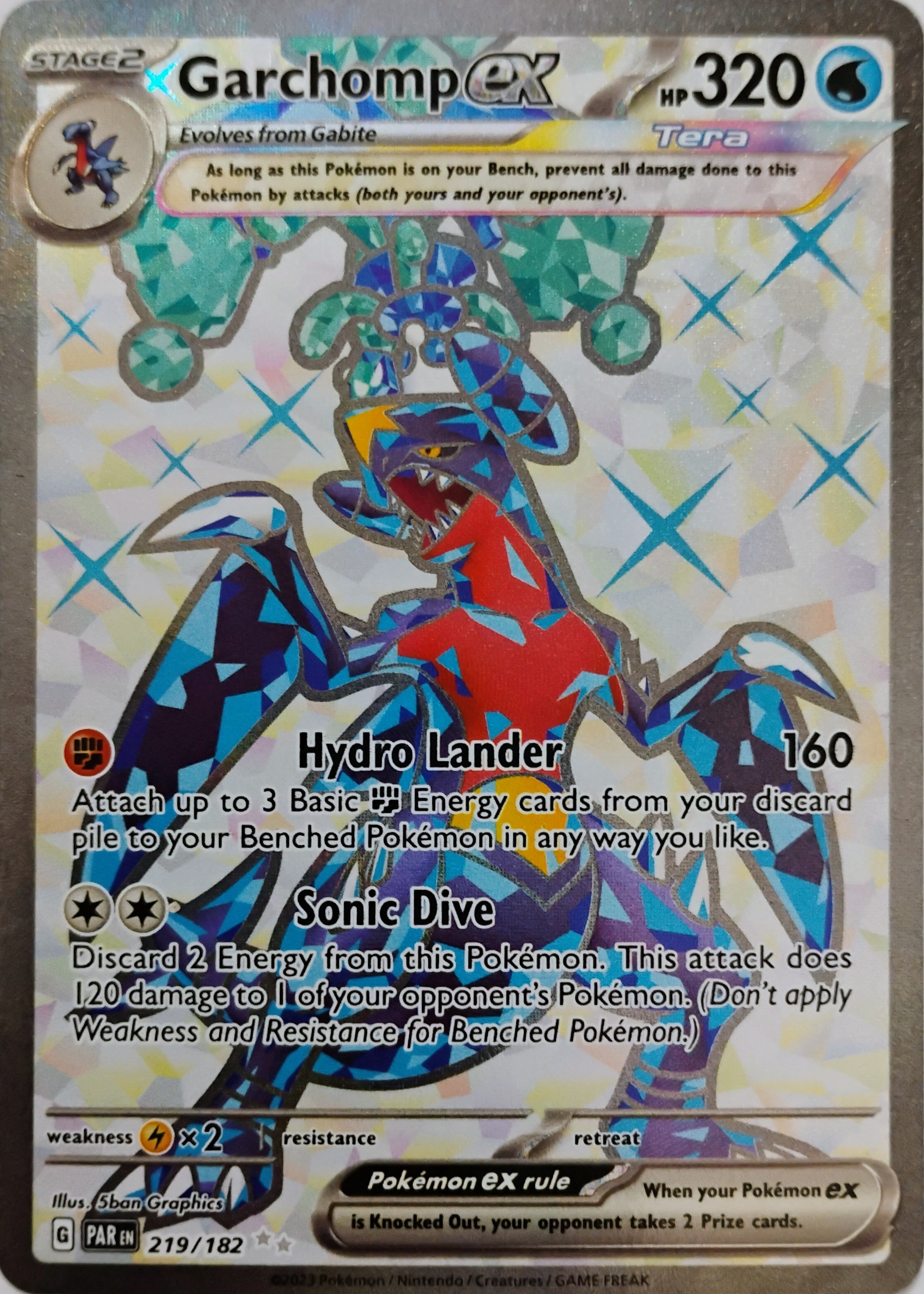 Pokémon tcg Garchomp Ex 219/182