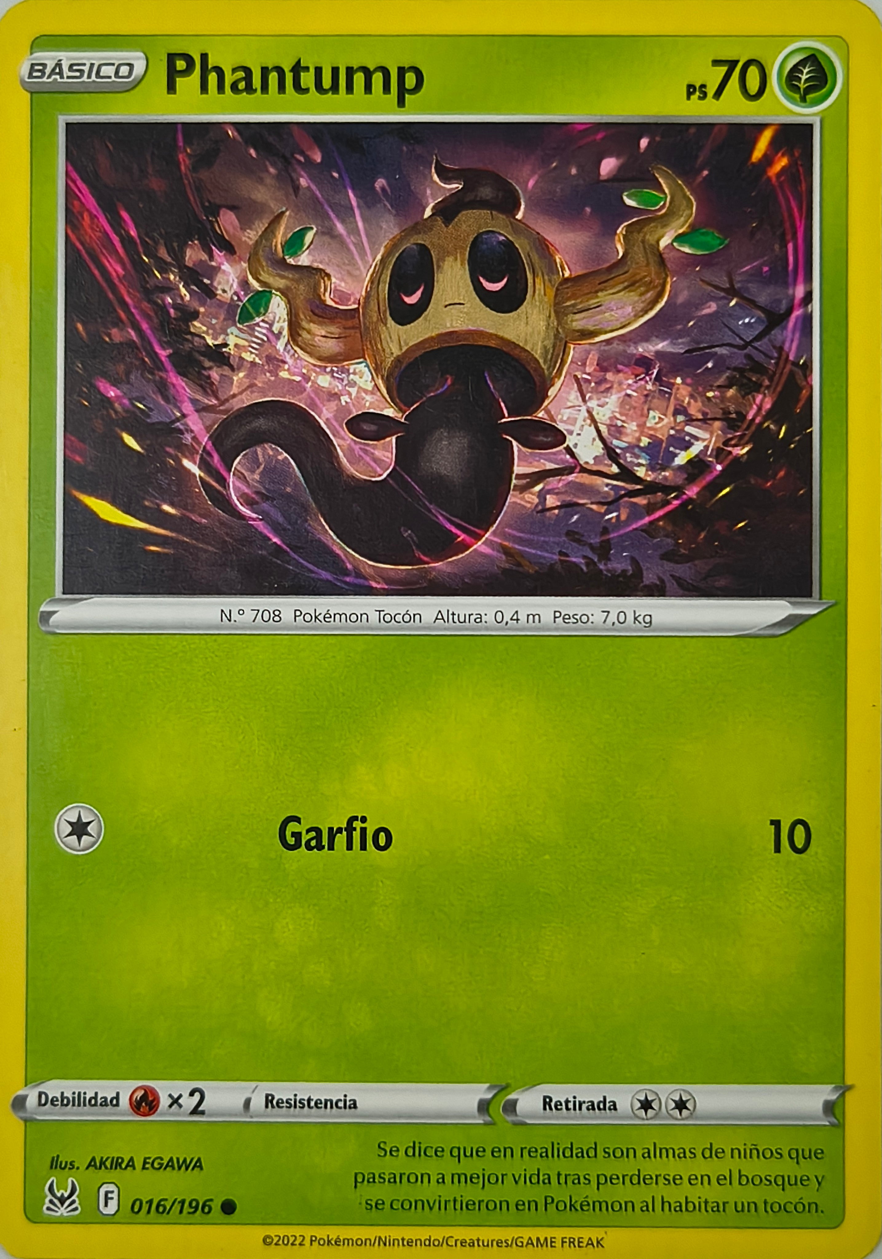 Pokémon tcg Phantump 016/196 (Español)