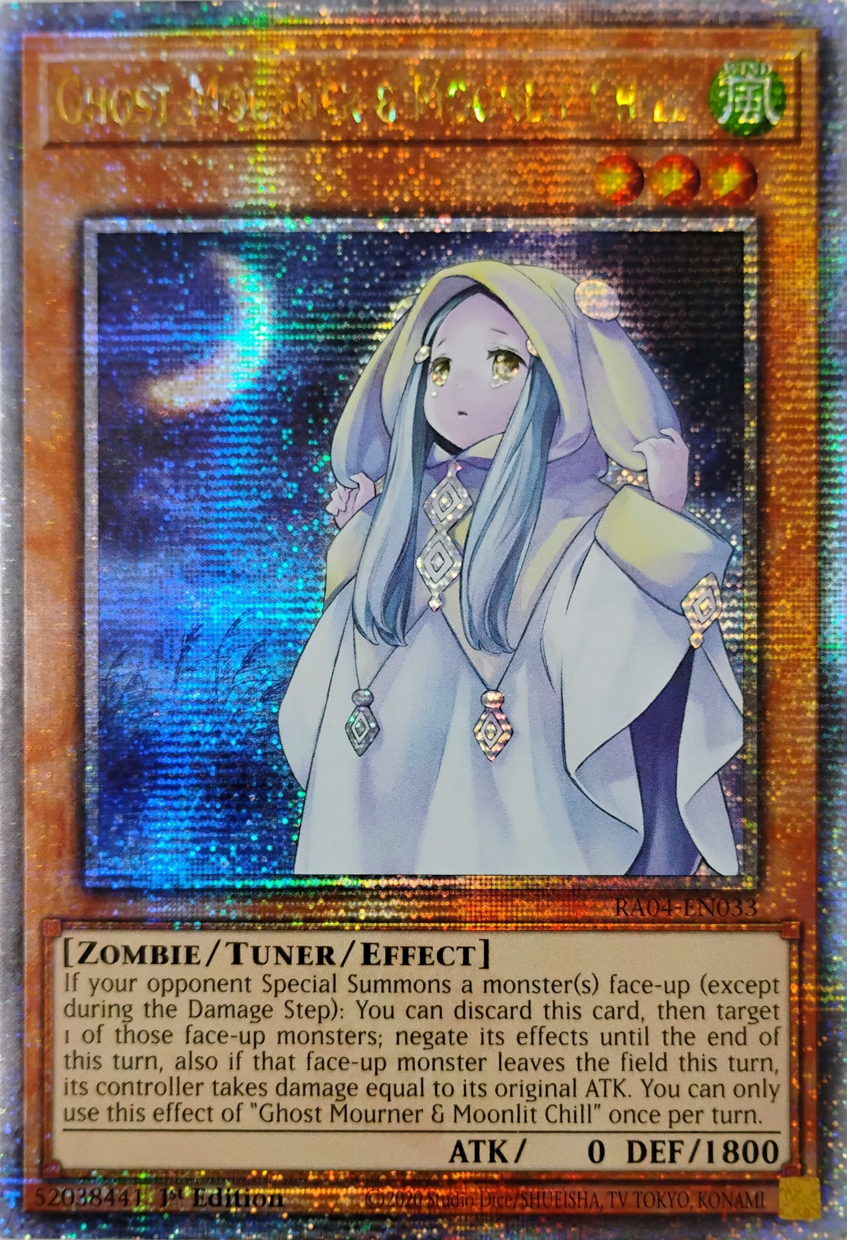 Yugioh! Ghost Mourner & Moonlit Chill Ra04-en033 Quarter Century