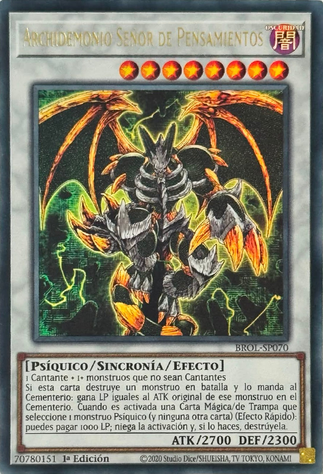 Yugioh! Archidemonio Señor De Pensamientos BROL-SP070 1a Edición Ultra