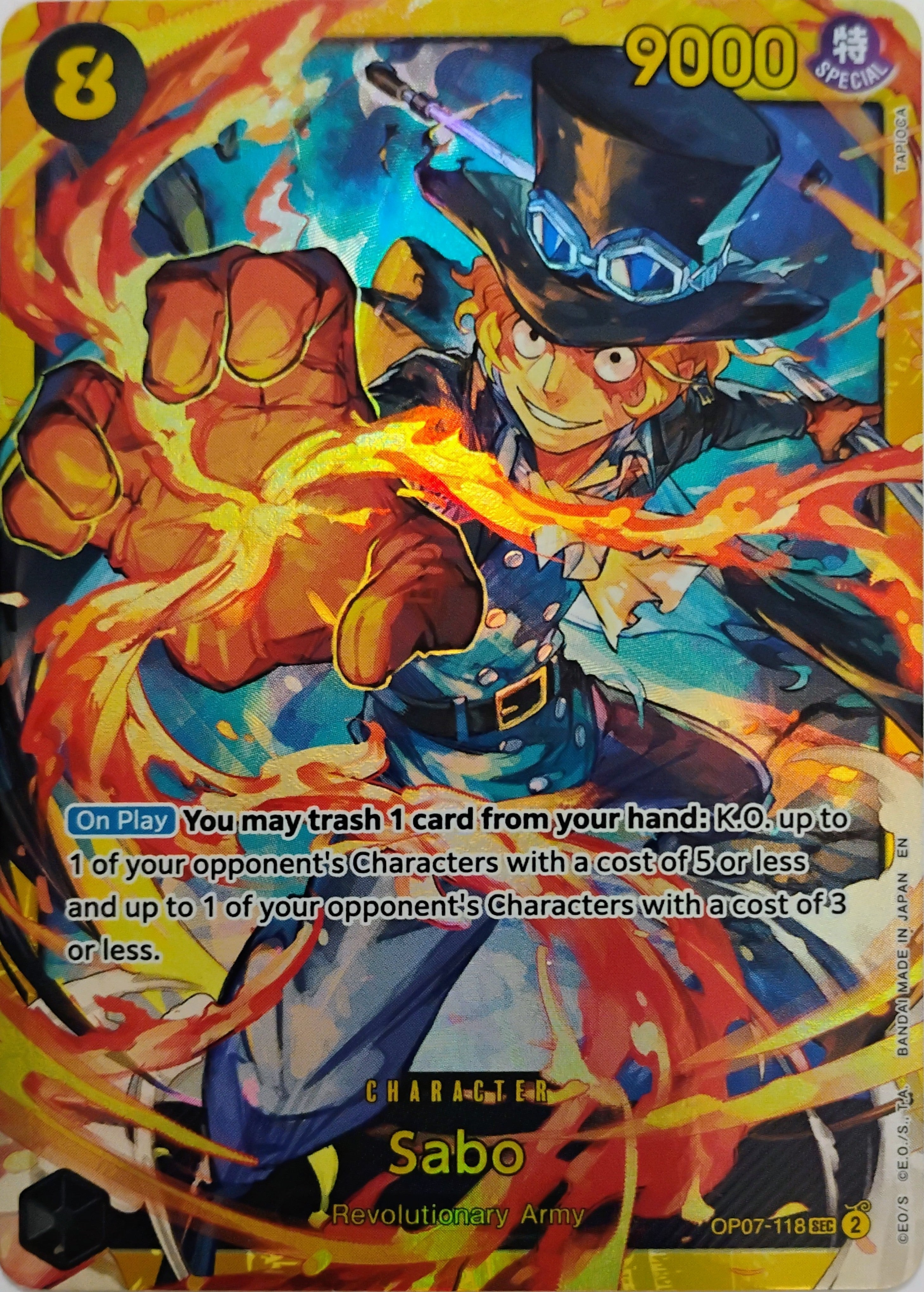 One piece tcg Sabo Op07-118 Foil
