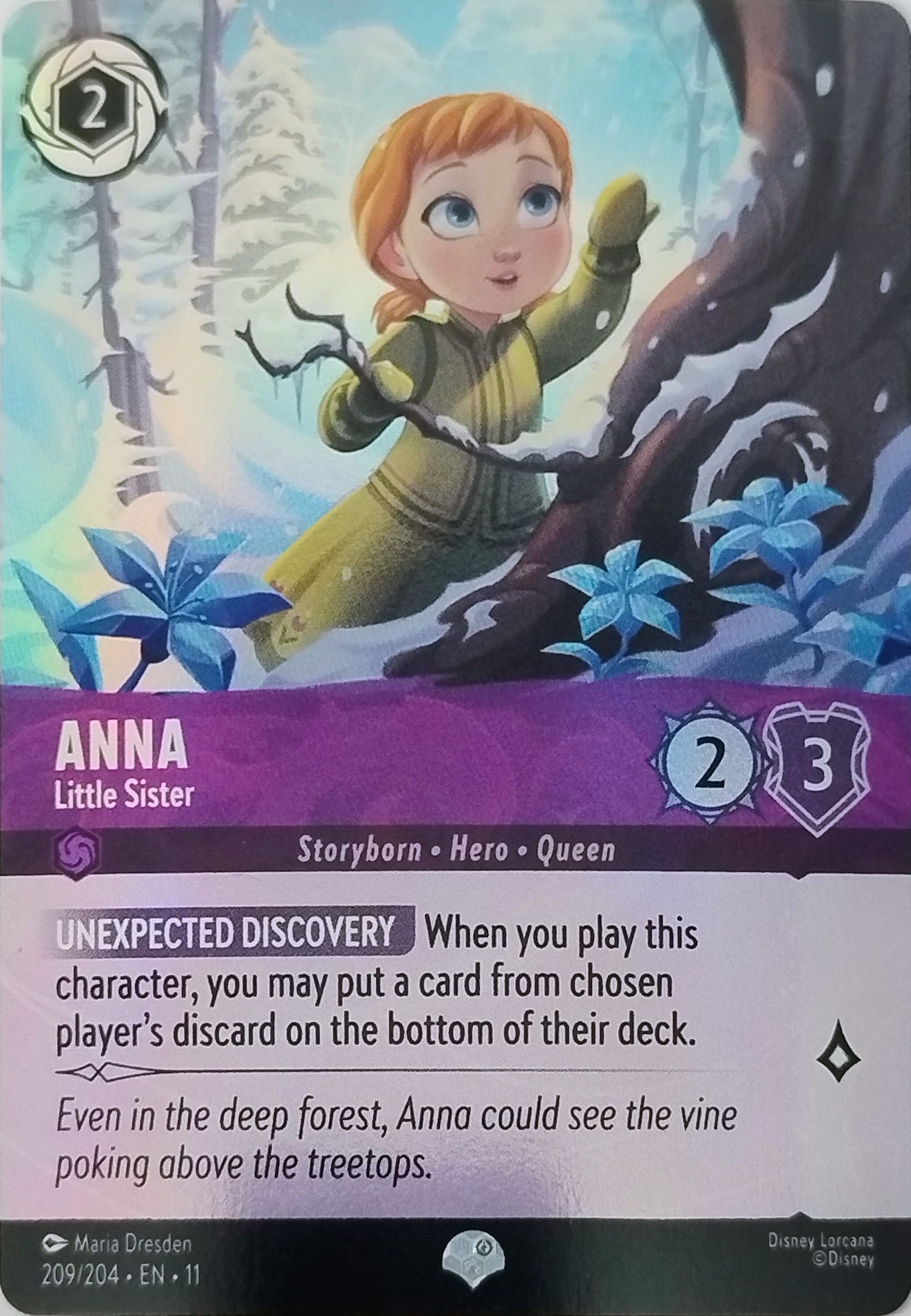 Disney Lorcana Anna 209/204 Epic Foil