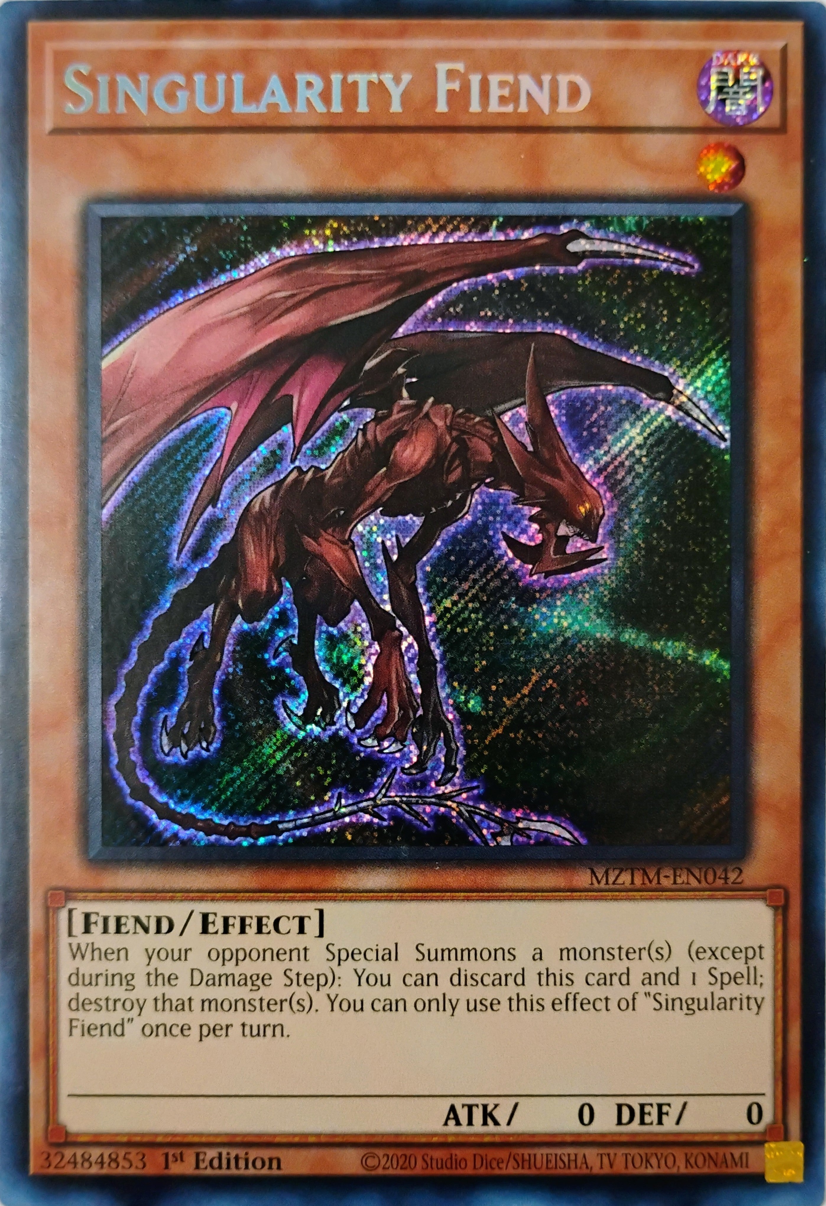 Pokémon tcg Singularity Fiend Mztm-en042 Secreta