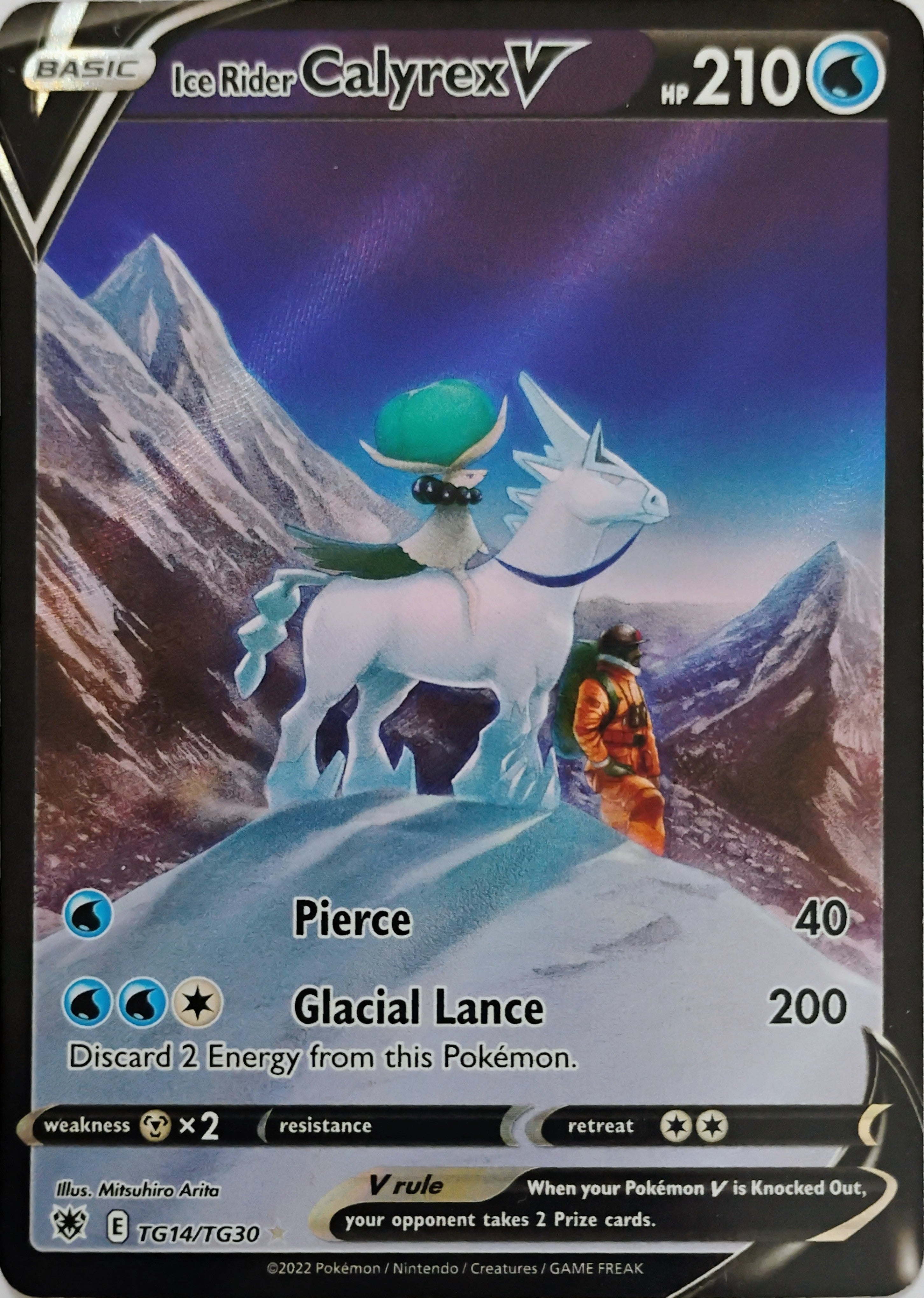Pokémon tcg Ice Rider Calyrex V Tg14/Tg30
