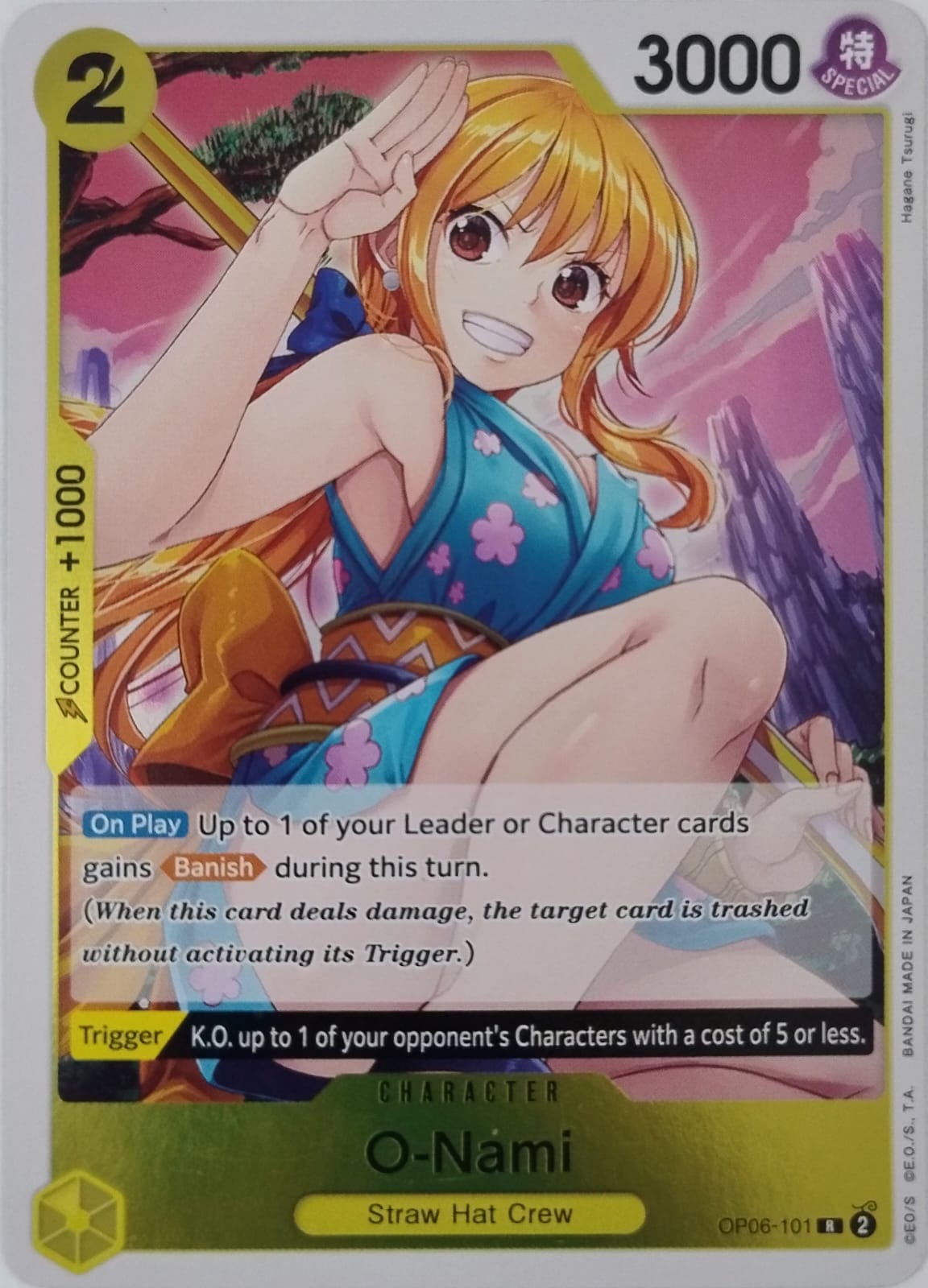 One piece tcg O-nami Op06-101 R foil