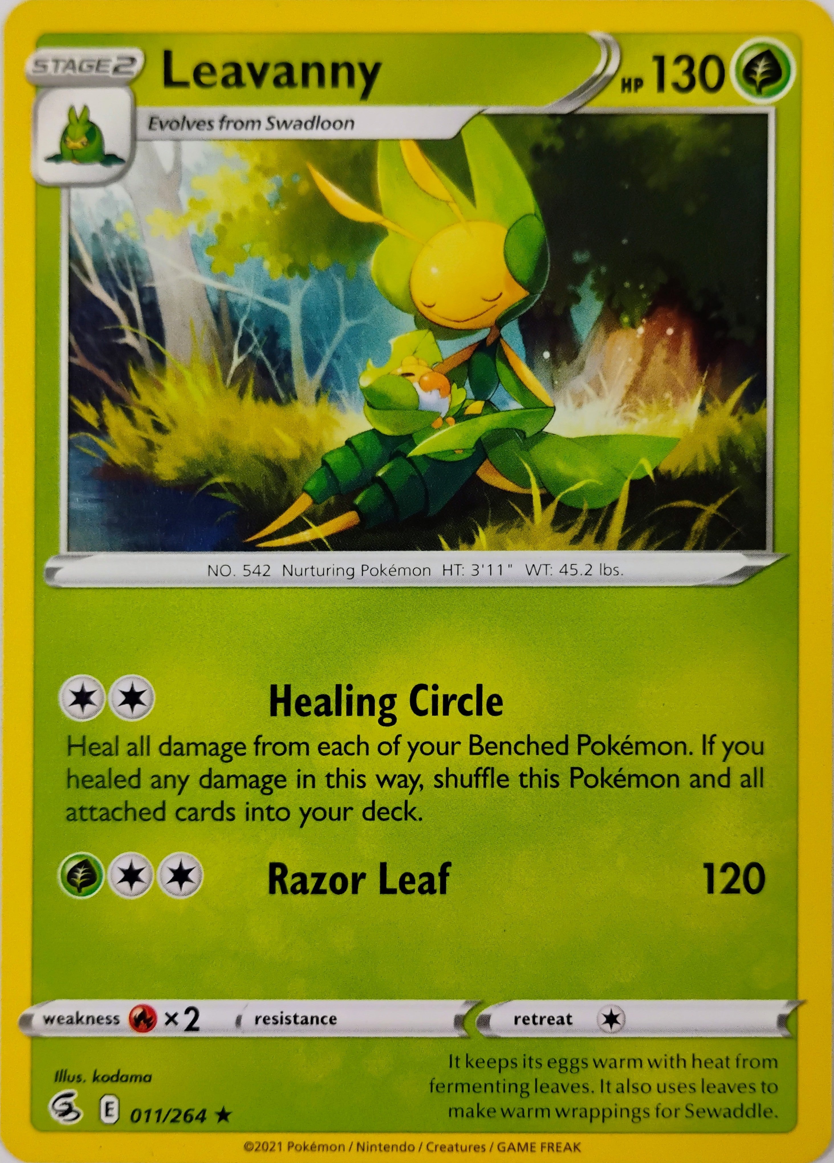 Pokémon tcg Leavanny 011/264