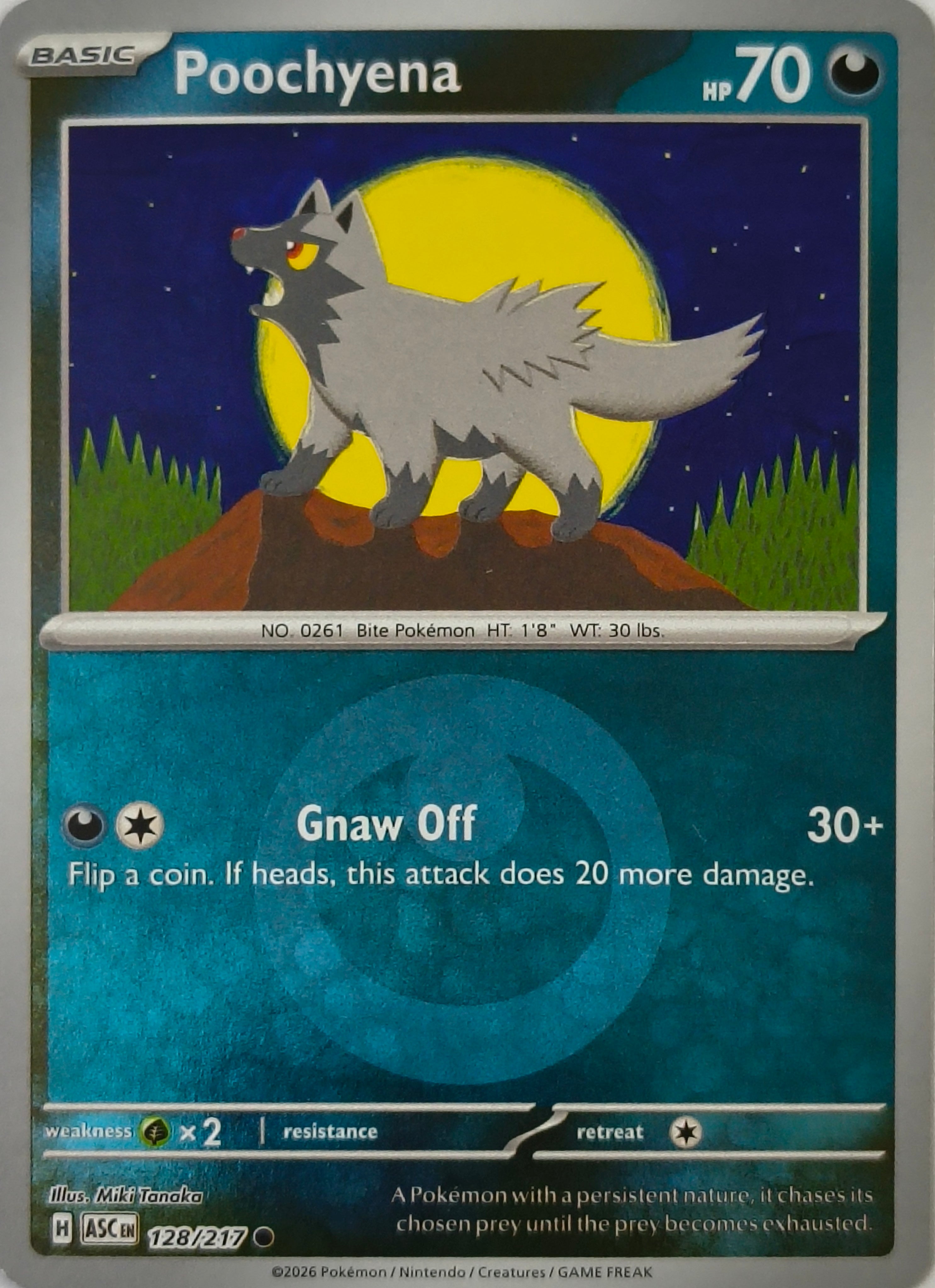 Pokémon tcg Poochyena 128/217 (Energy Symbol)