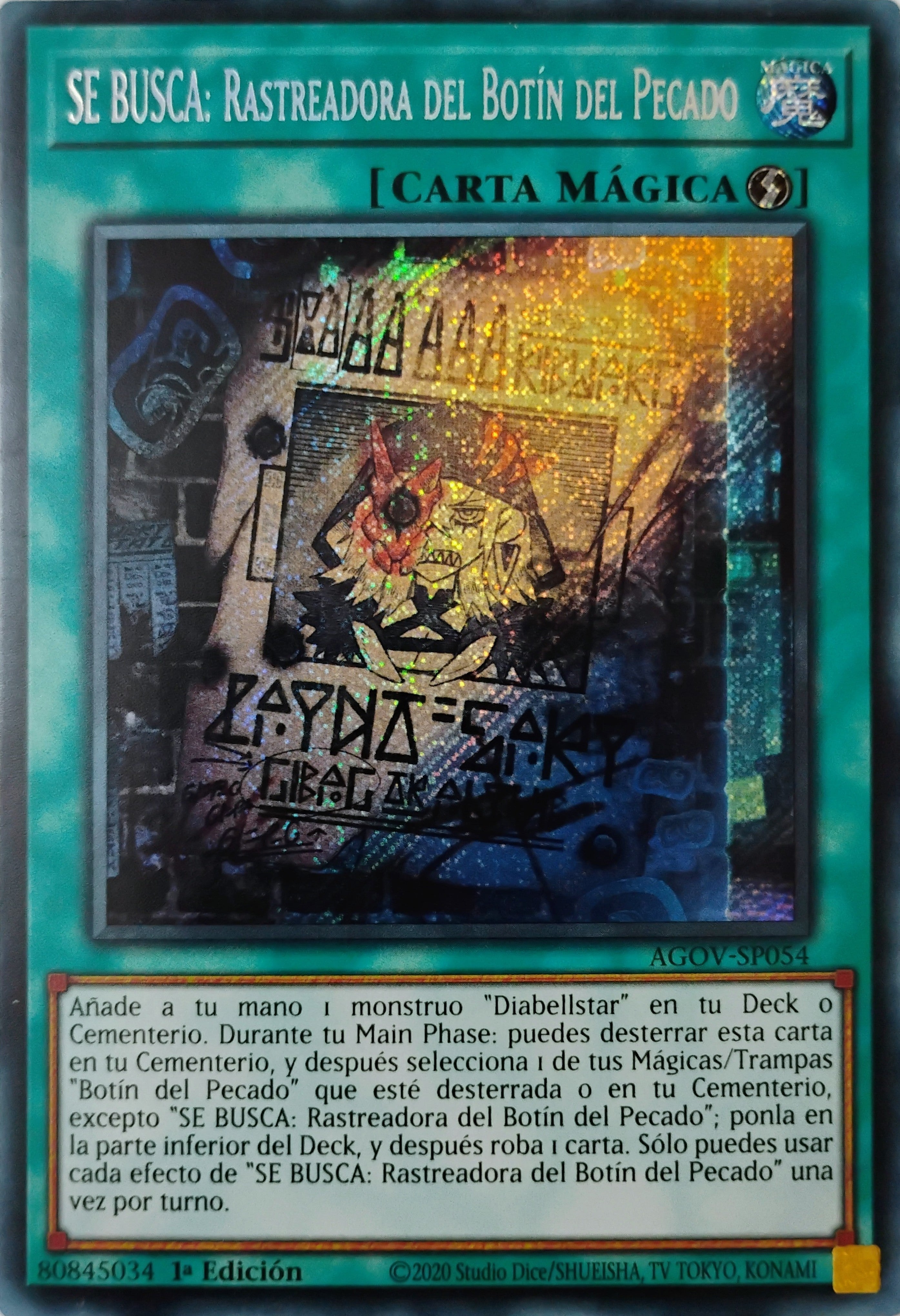 Yugioh! Se Busca: Rastreadora Del Botin Del Pecado Agov-sp054 Secreta