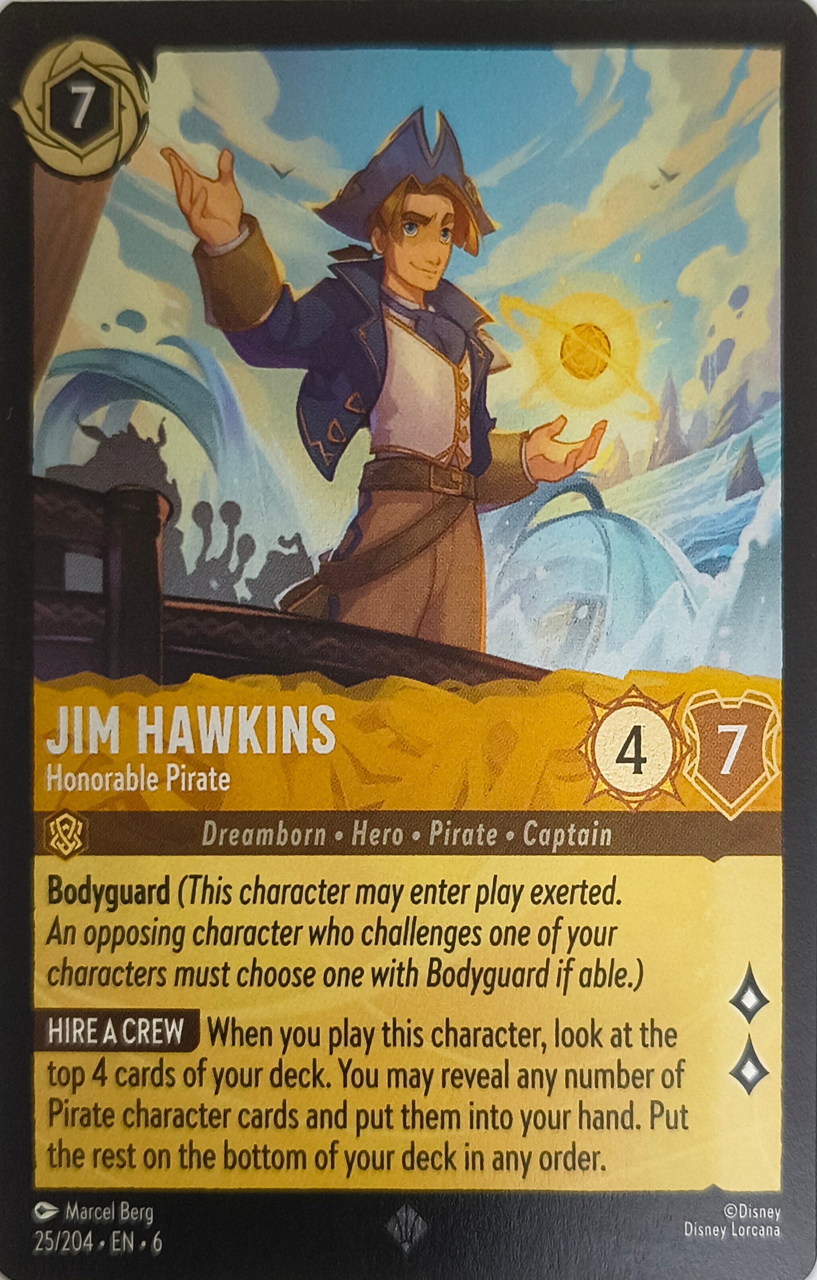 Disney Lorcana Jim Hawkins 25/204 Foil