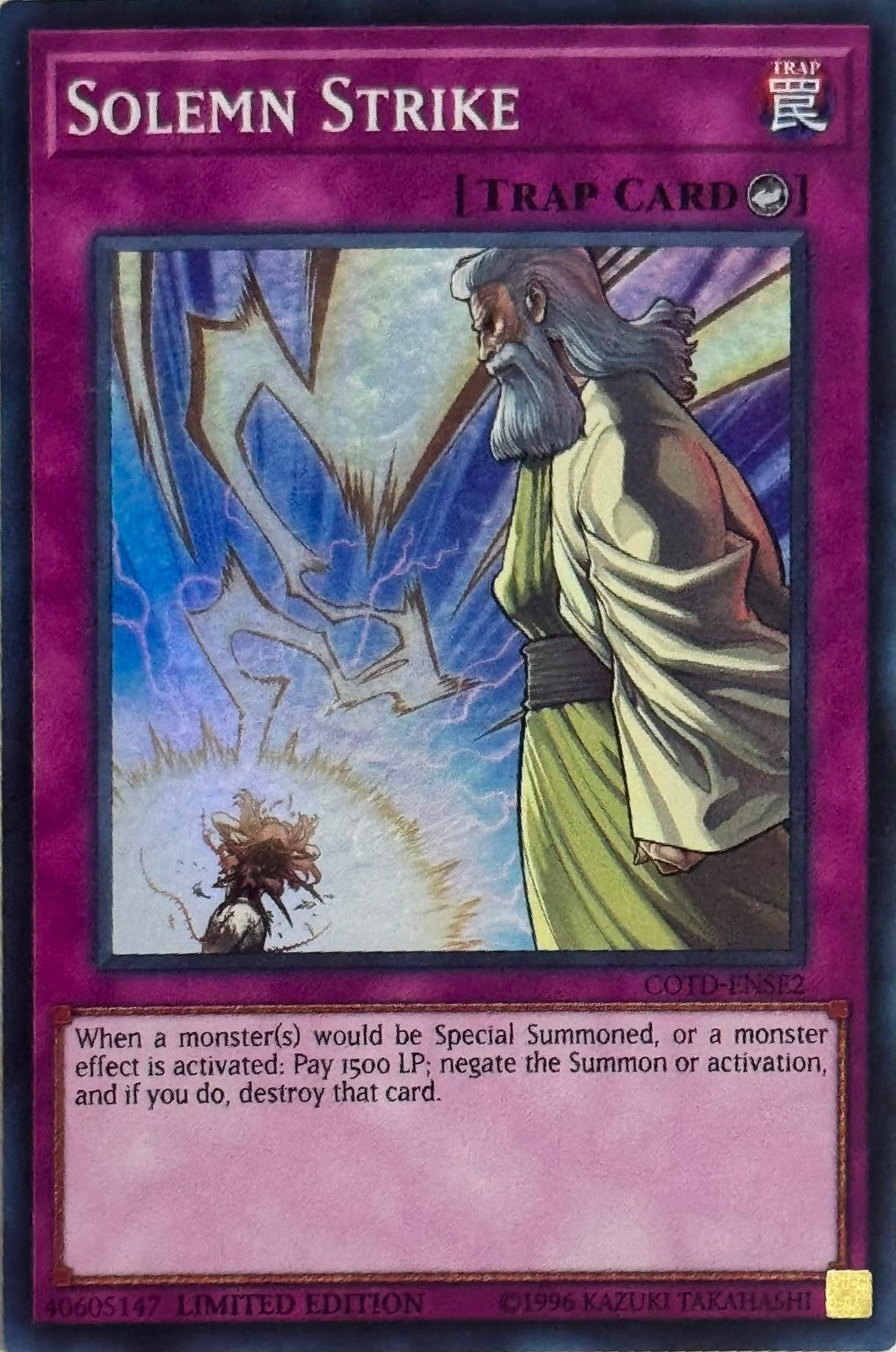 Yugioh! Solemn Strike COTD-ENSE2 LIMITED EDITION Super