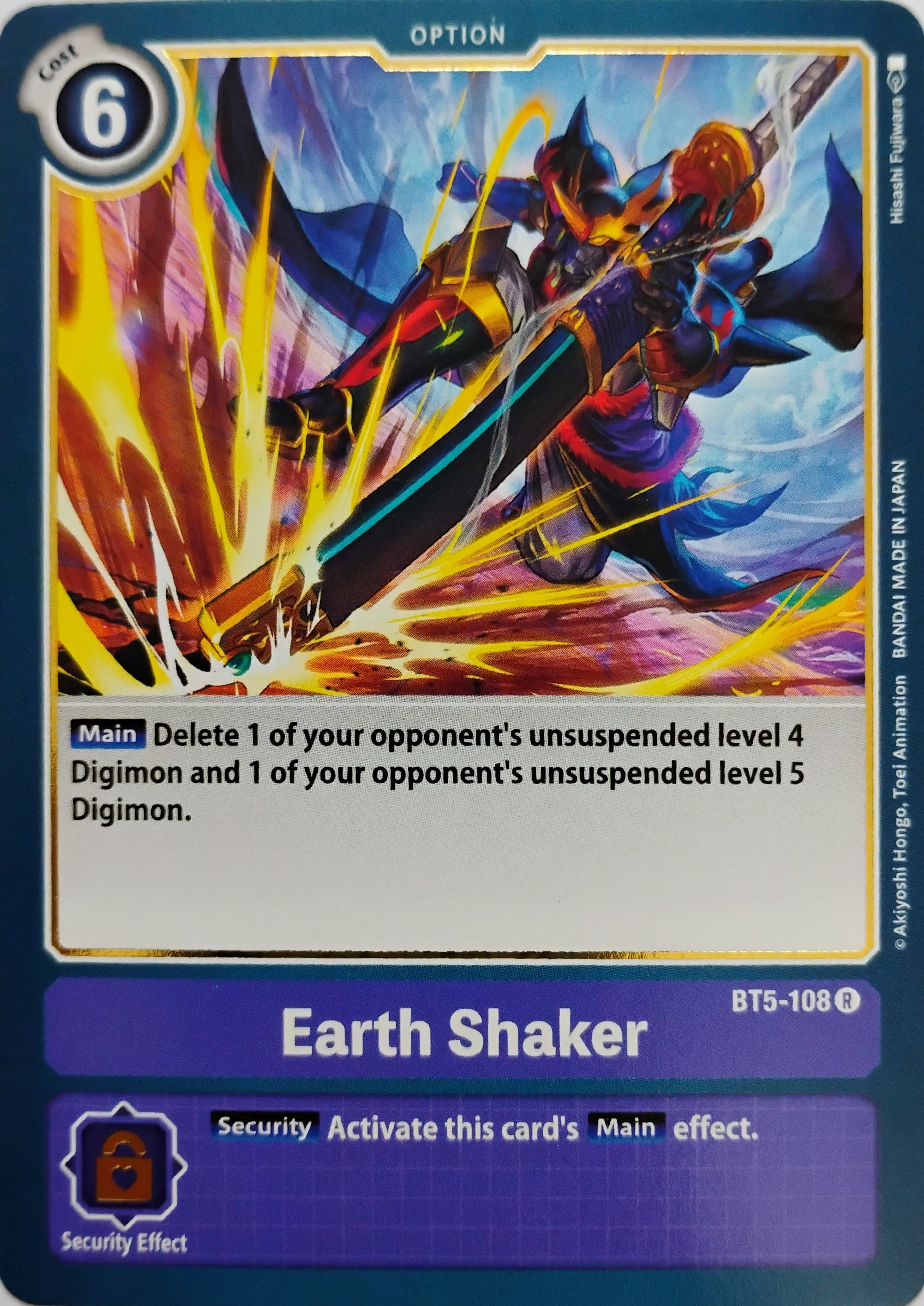 Digimon tcg Earth Shaker Bt5-108 Foil