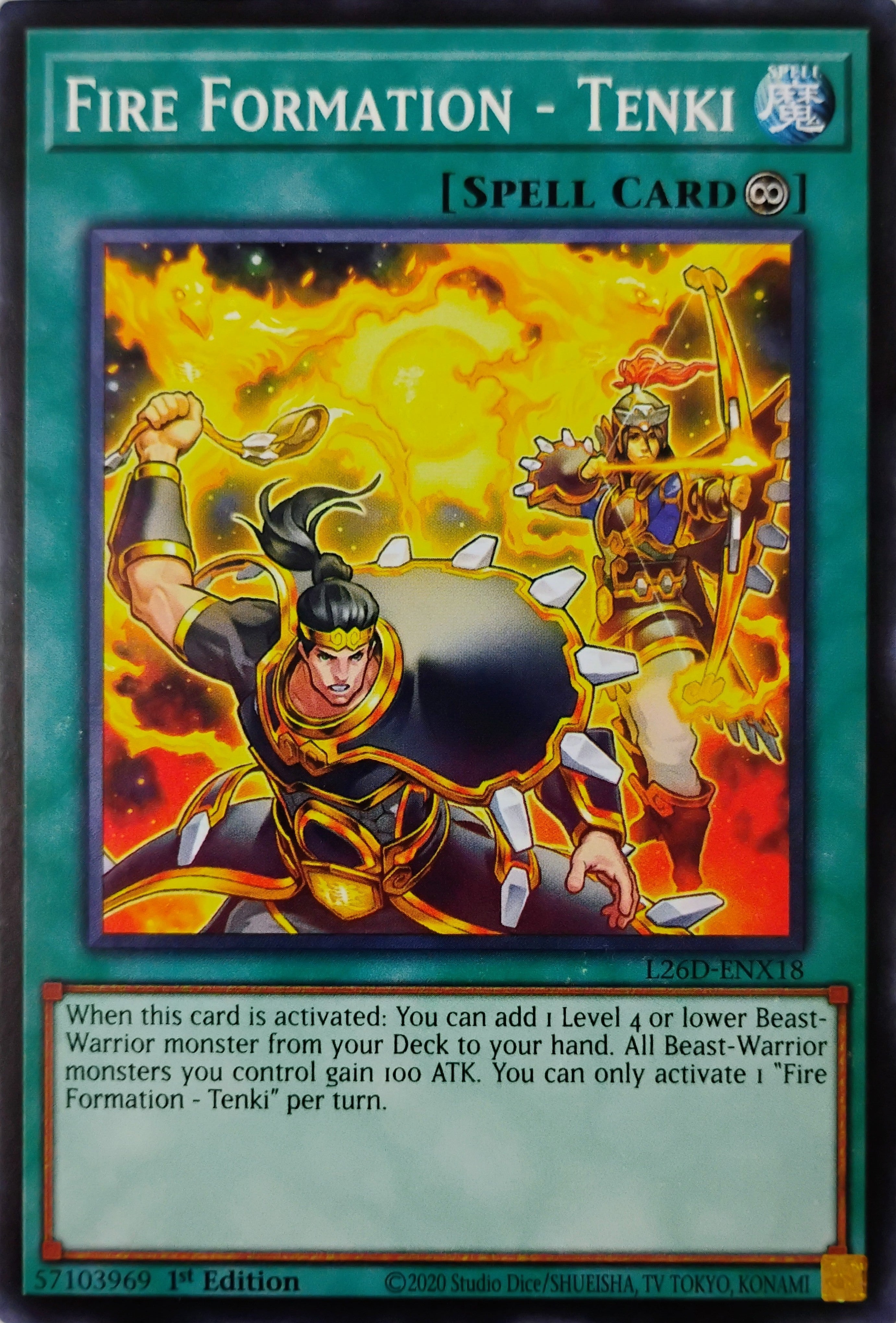 Yugioh! Fire Formation - Tenki L26D-ENX18 1st edition