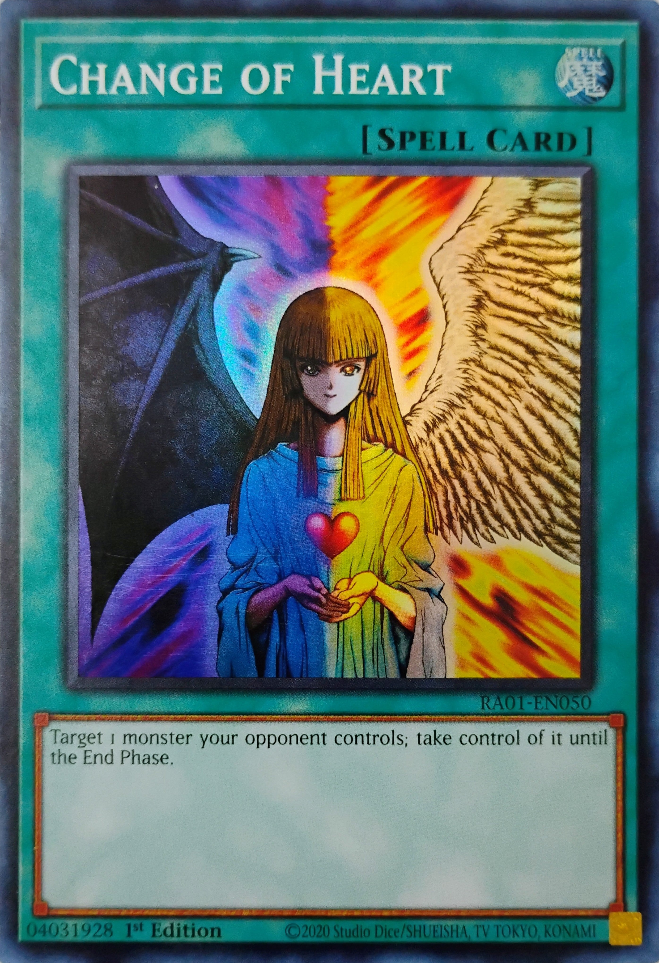 Yugioh! Change Of Heart Ra01-en050 Super Rare