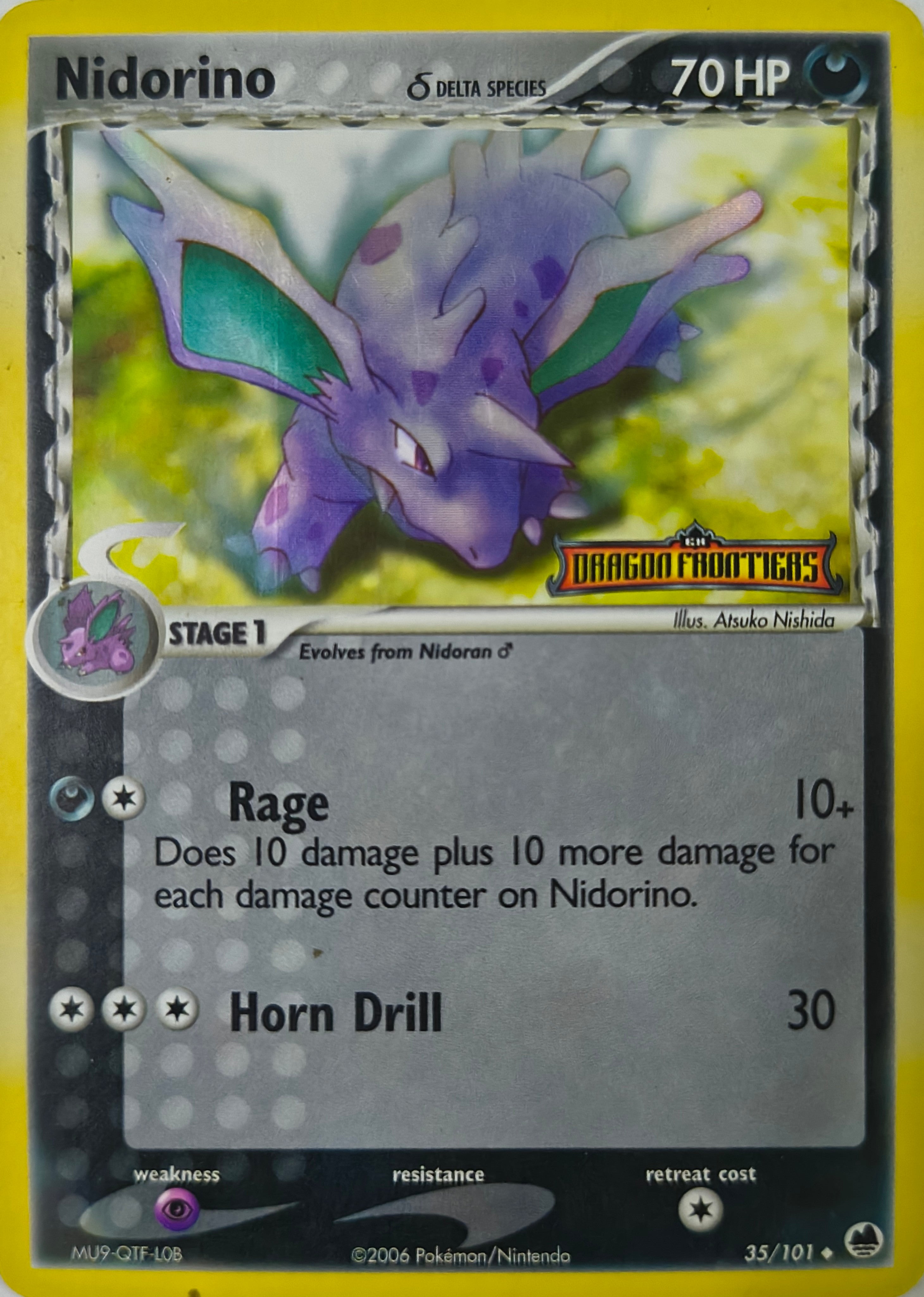 Pokémon tcg Nidorino 35/101 Holo (Dragon Frontiers)