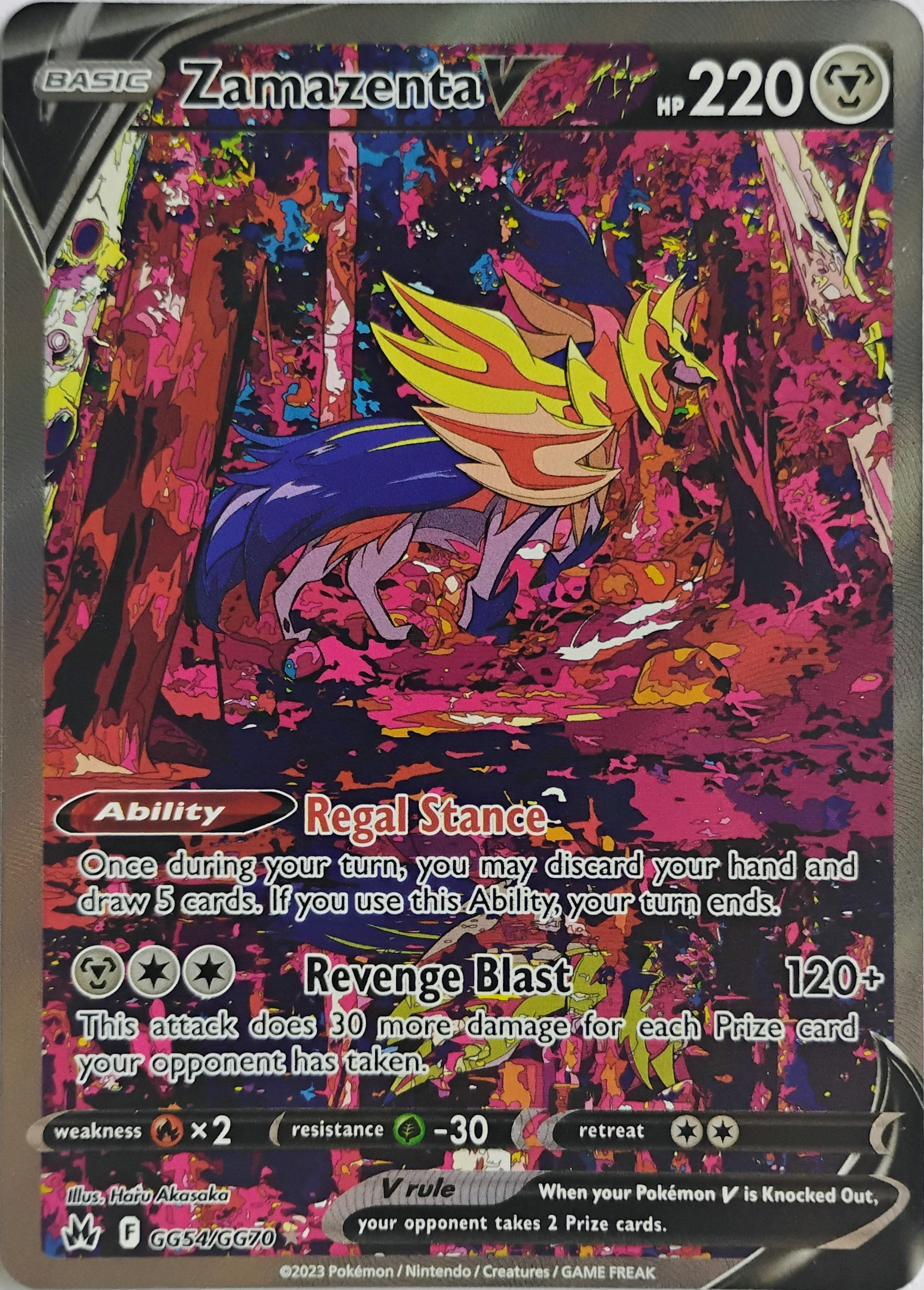 Pokémon tcg Zamazenta V Gg54/Gg70